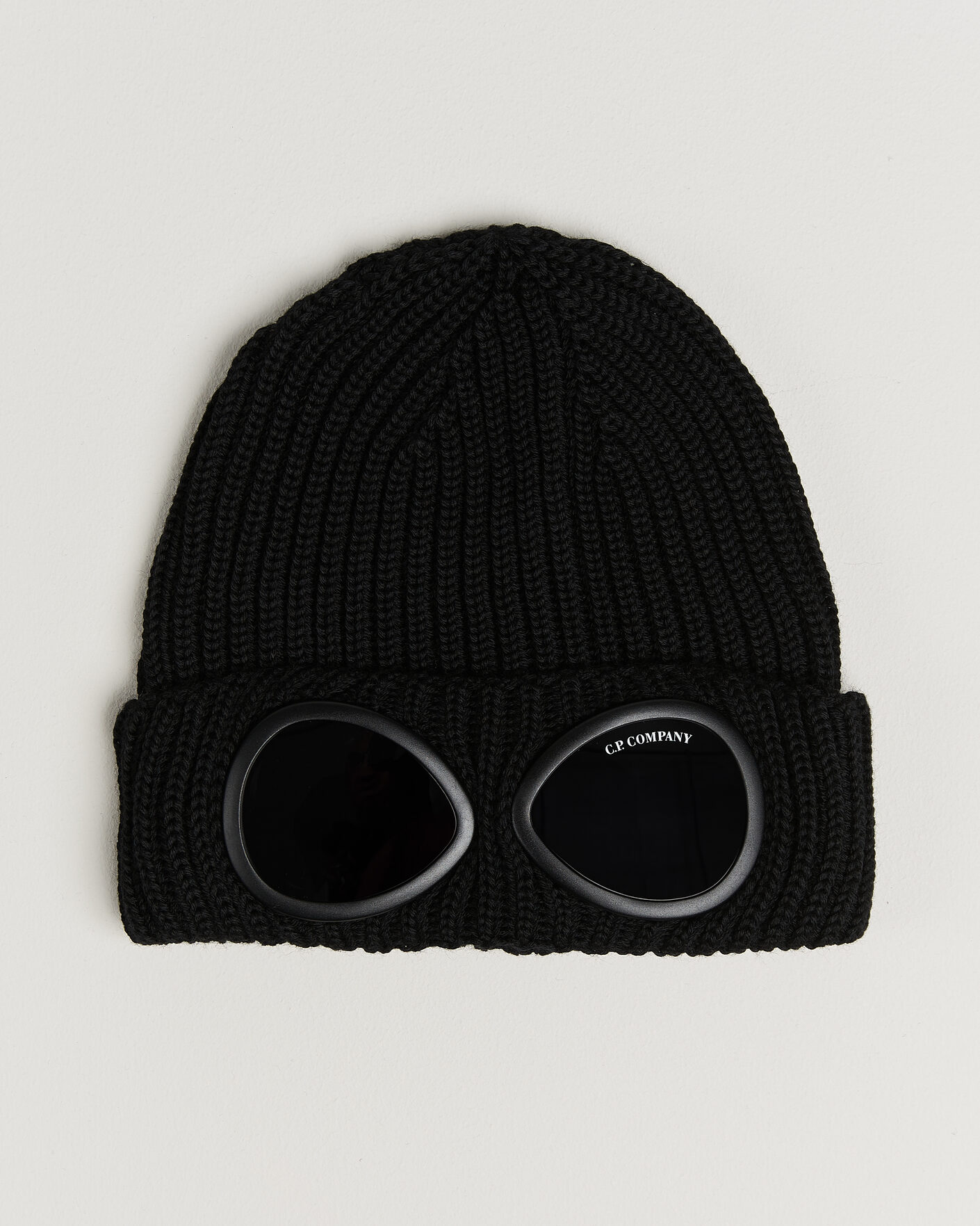 Homme | Bonnets | C.P. Company | Knitted Merino Goggle Beanie Black