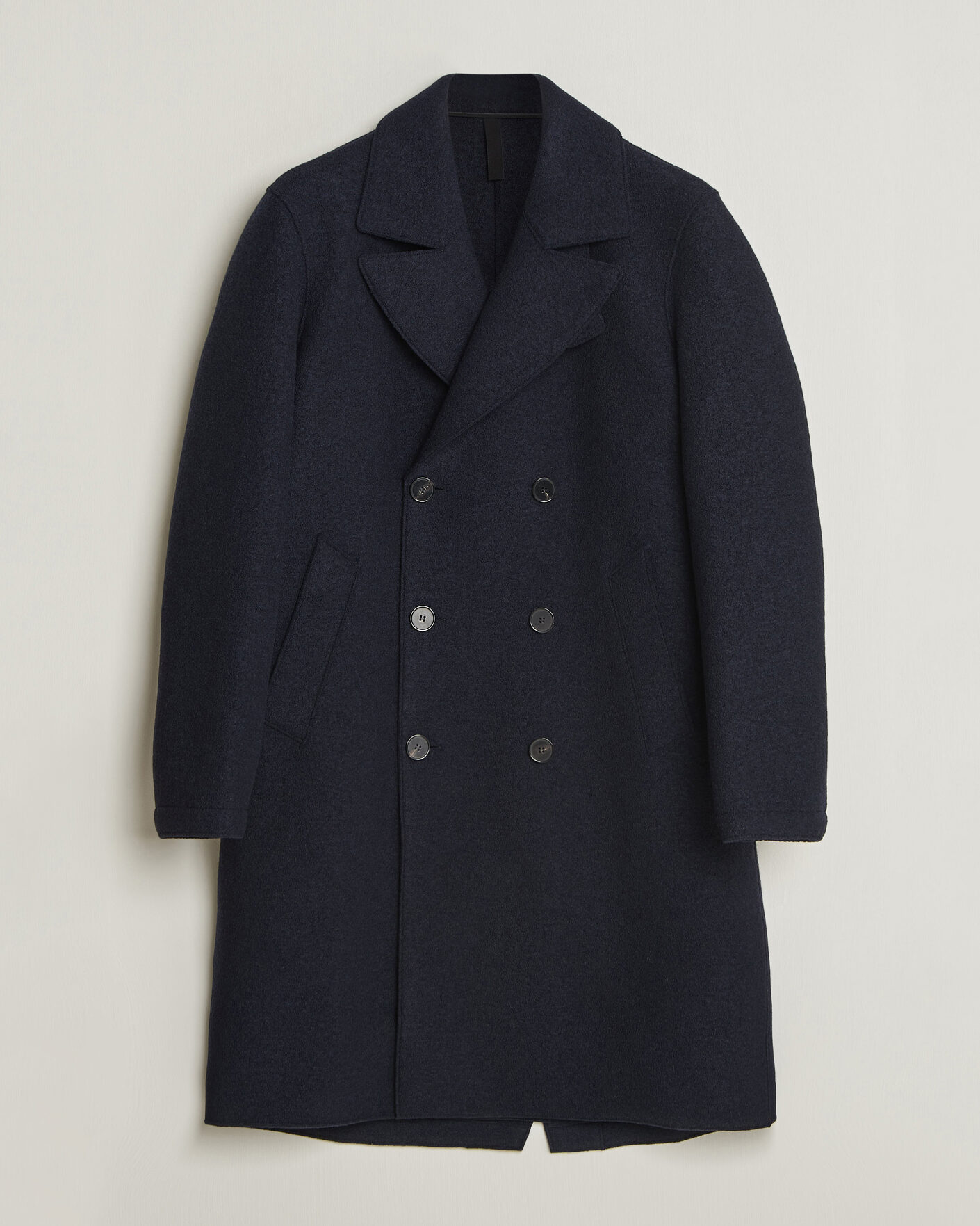 Homme | Manteaux Et Vestes | Harris Wharf London | Pressed Wool Long Peacoat Navy Blue
