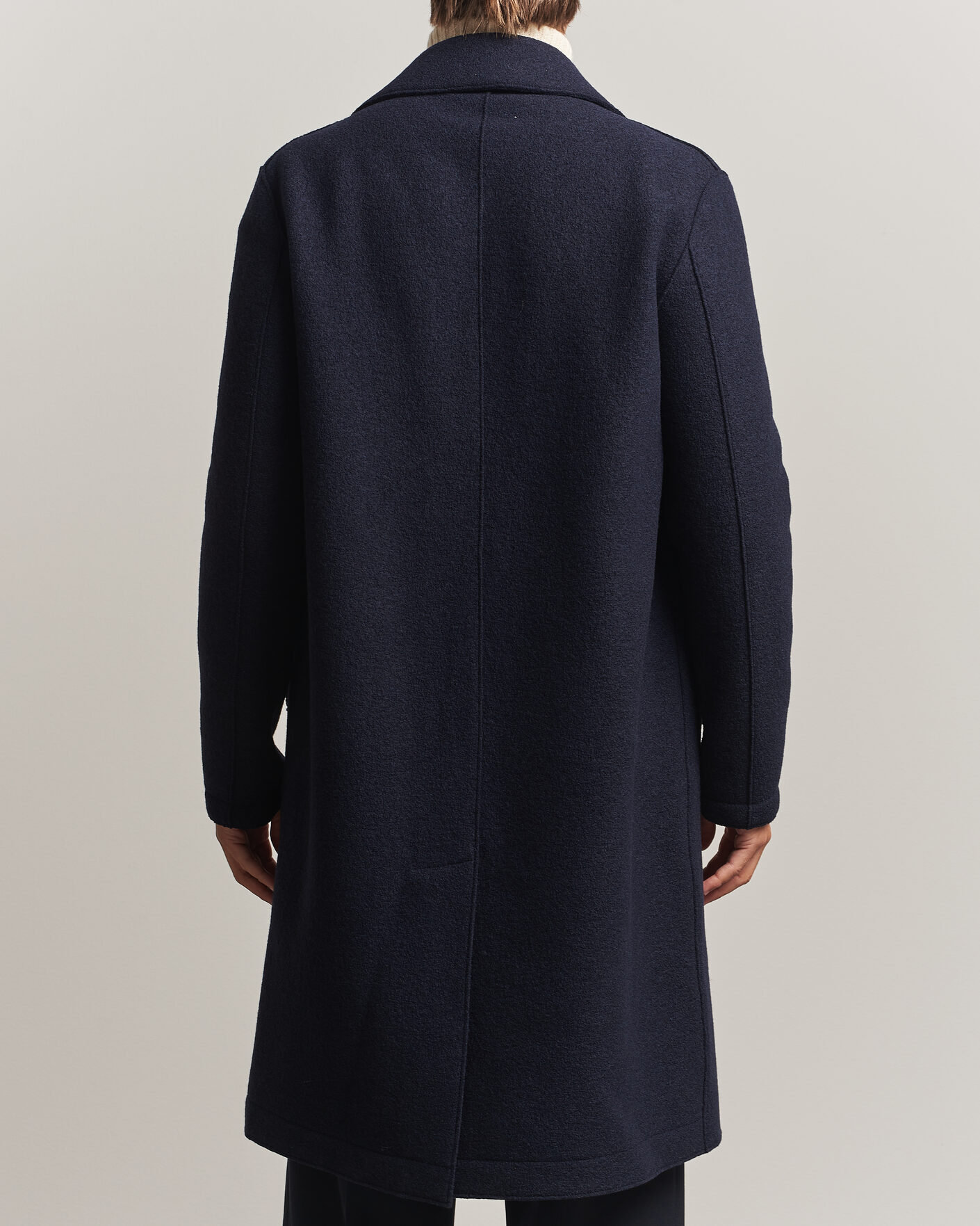 Homme | Manteaux Et Vestes | Harris Wharf London | Pressed Wool Long Peacoat Navy Blue