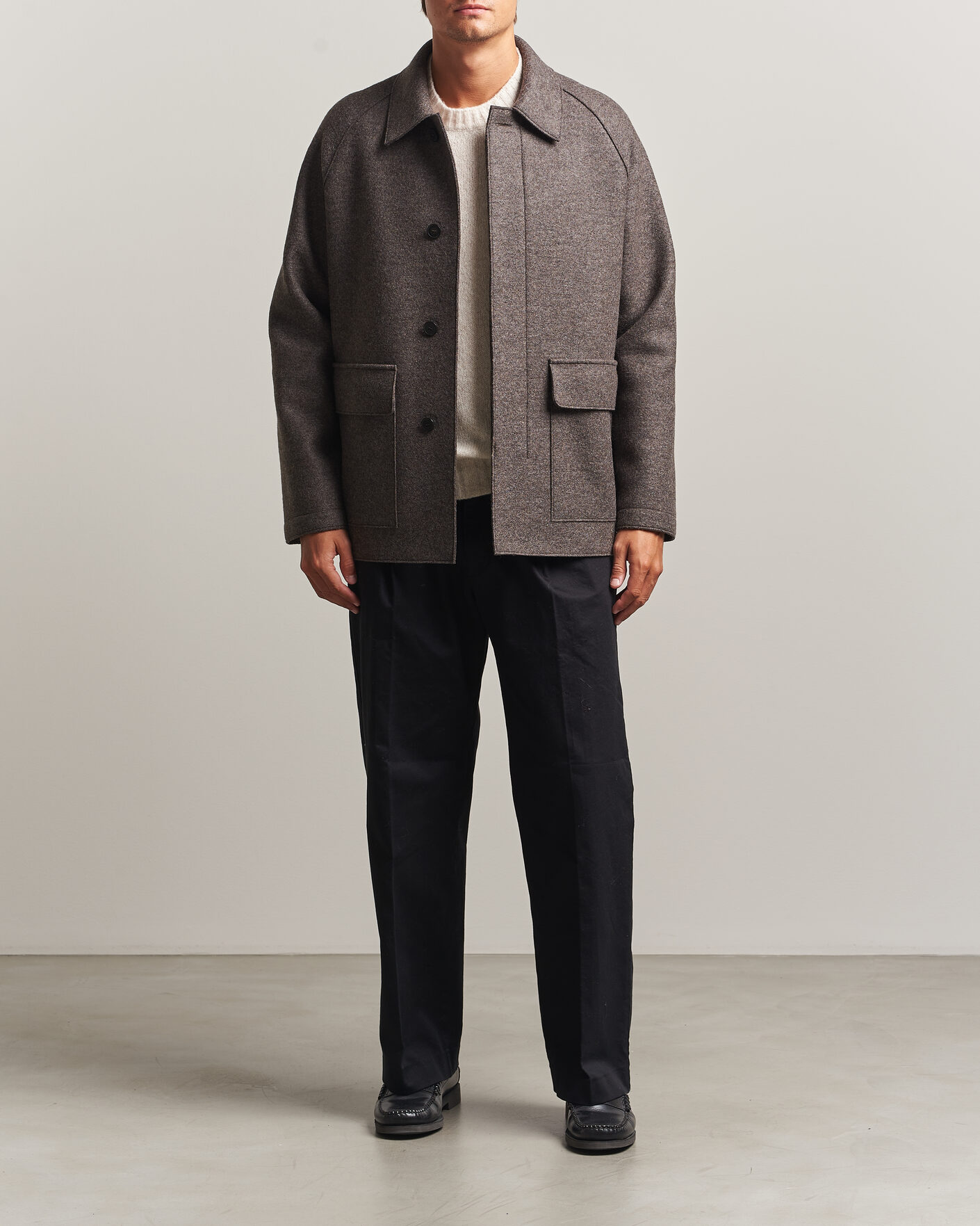 Homme | Manteaux Et Vestes | Harris Wharf London | Country Wool Jacket Brown/Grey
