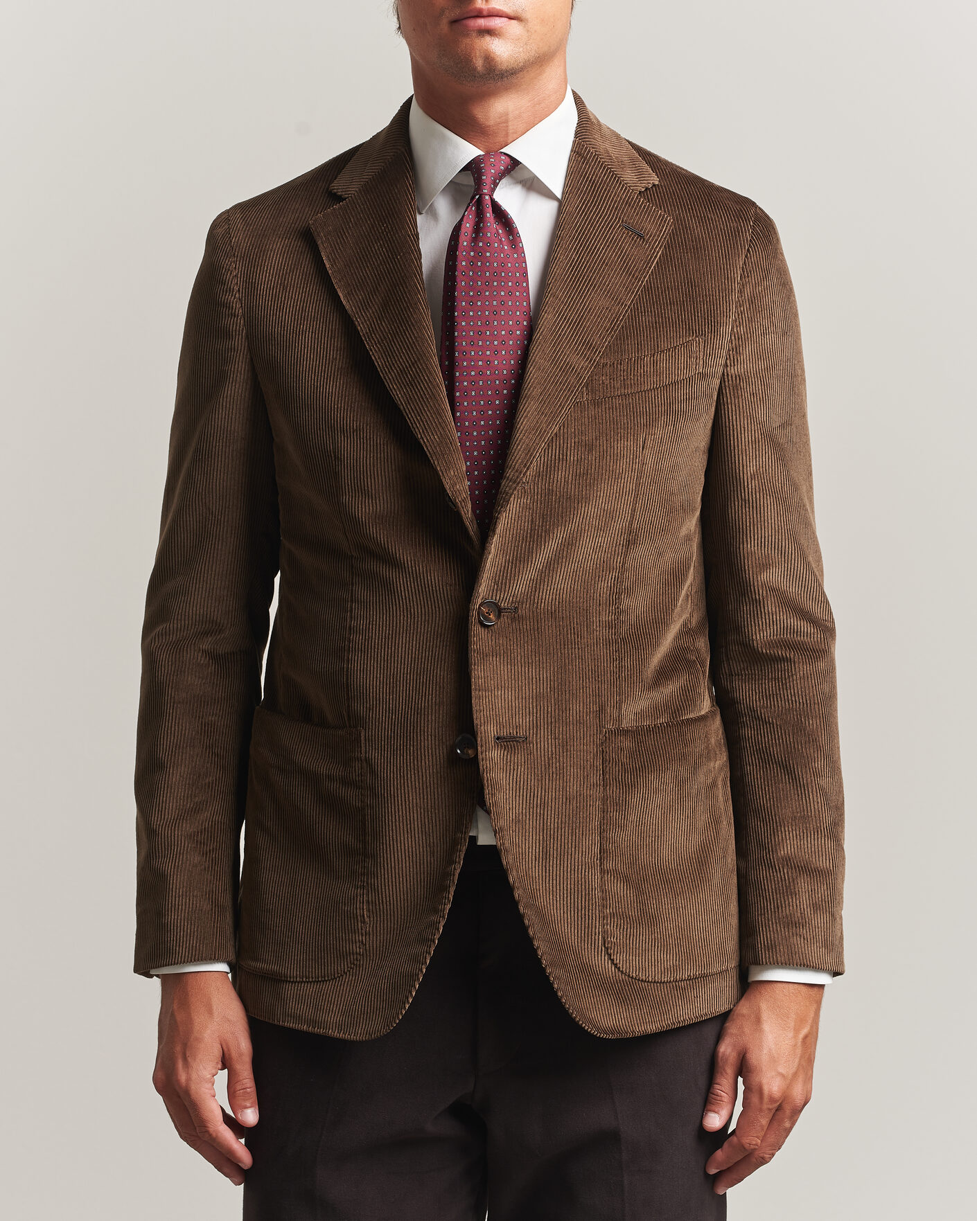 Homme | Blazers | Caruso | Aida Corduroy Blazer Dark Brown