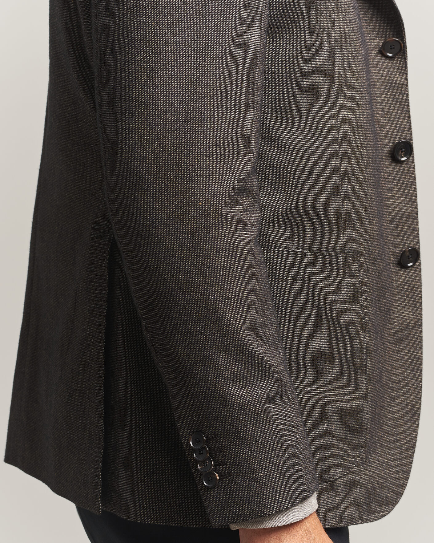 Homme | Blazers | Caruso | Aida Brushed Cotton Blazer Dark Brown