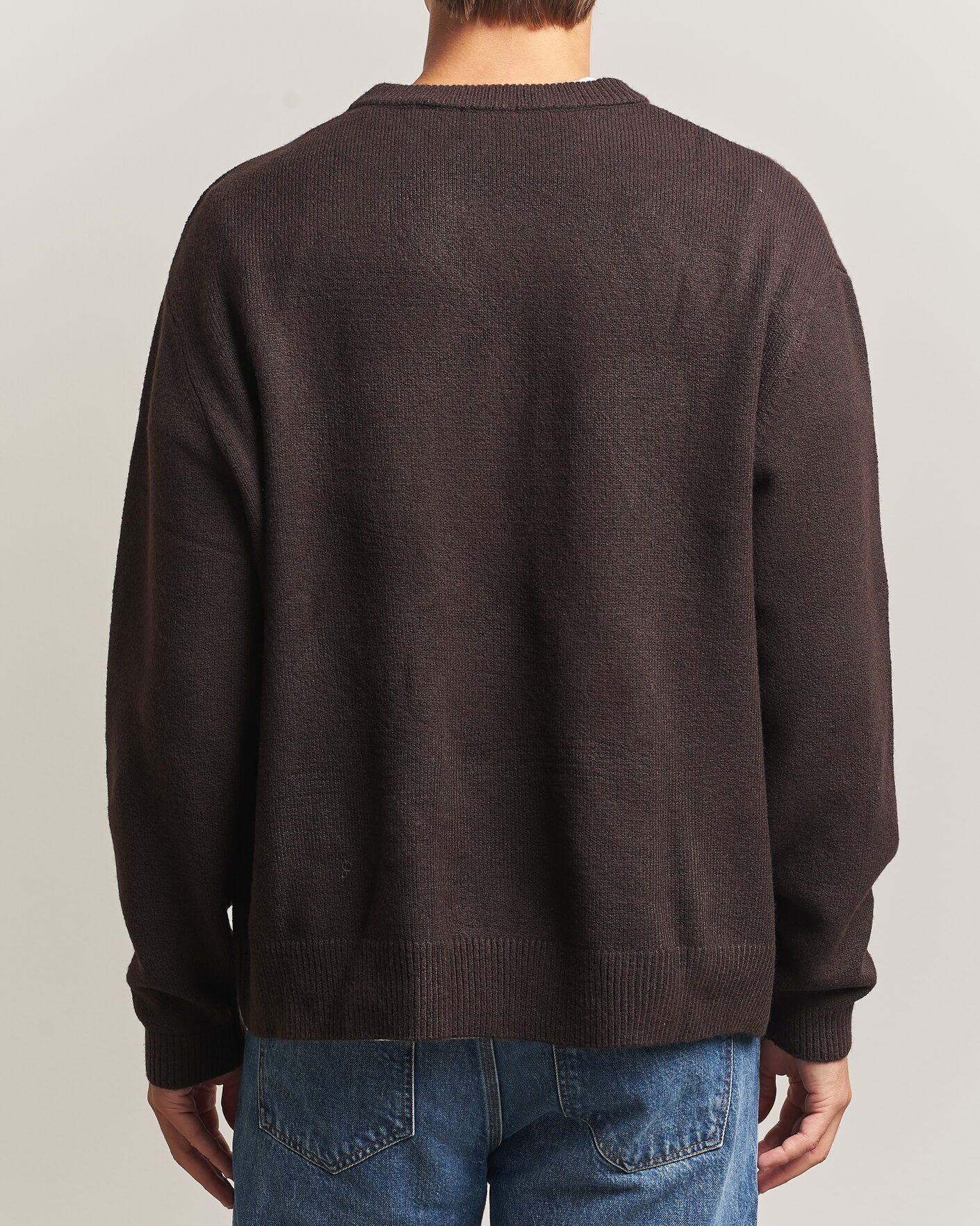 Homme | Pulls Et Tricots | KnowledgeCotton Apparel | Knitted Crewneck Chocolate Tort