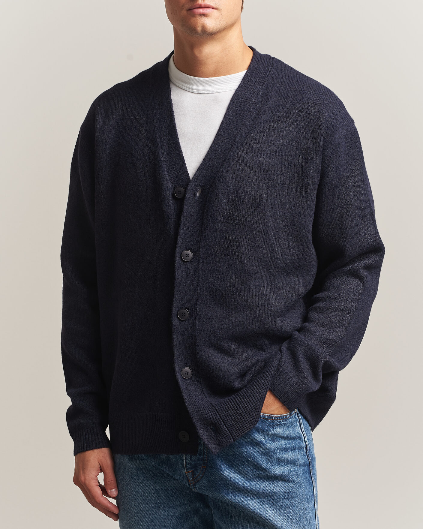 Homme | Pulls Et Tricots | KnowledgeCotton Apparel | Knitted Cardigan Night Sky