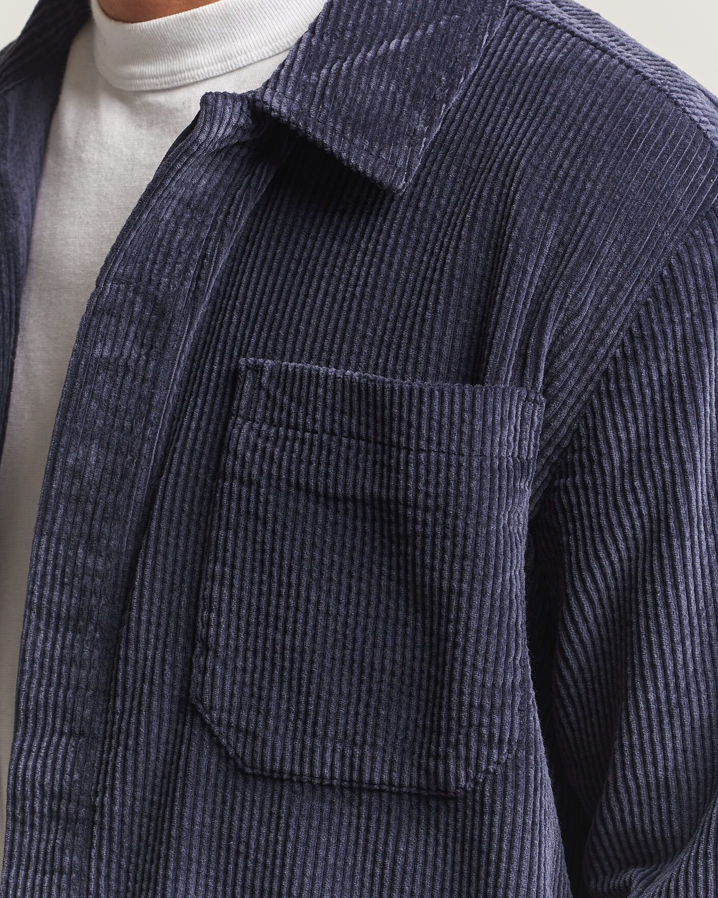 Homme | Chemises | KnowledgeCotton Apparel | Cotton Corduroy Overshirt Night Sky