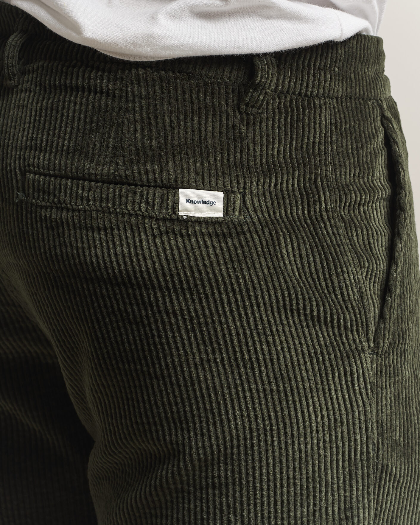 Homme | Pantalons | KnowledgeCotton Apparel | Chuck Regular Cord Trousers Forest Night