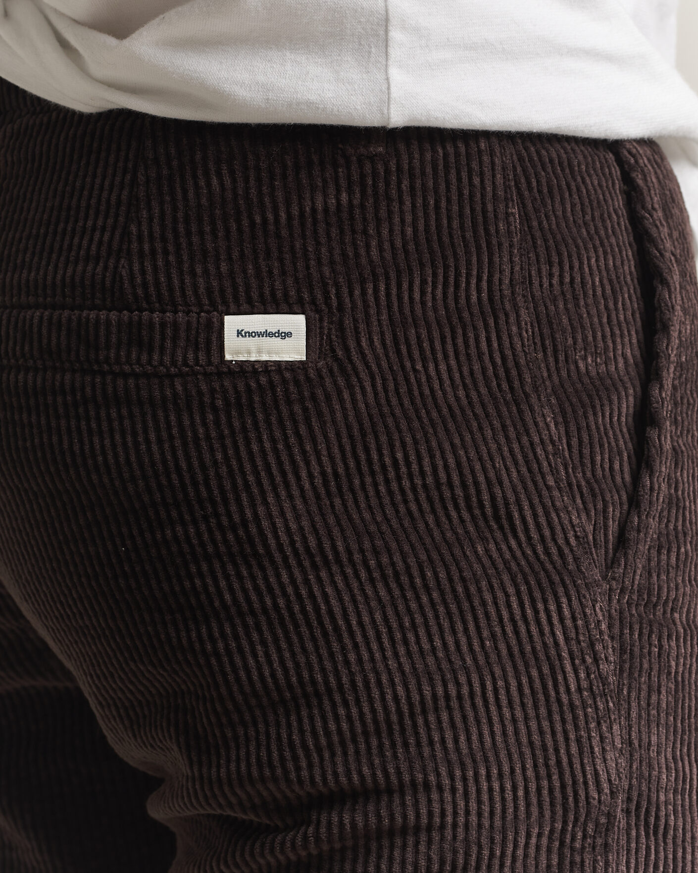 Homme | Pantalons | KnowledgeCotton Apparel | Chuck Regular Cord Trousers Chocolate