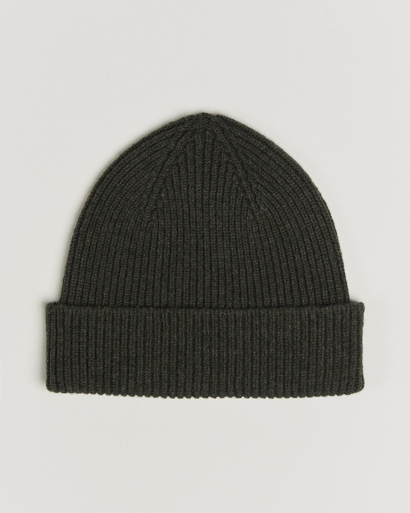 Homme | Bonnets | Robert Mackie | Clyde Lambswool Beanie Seaweed Green