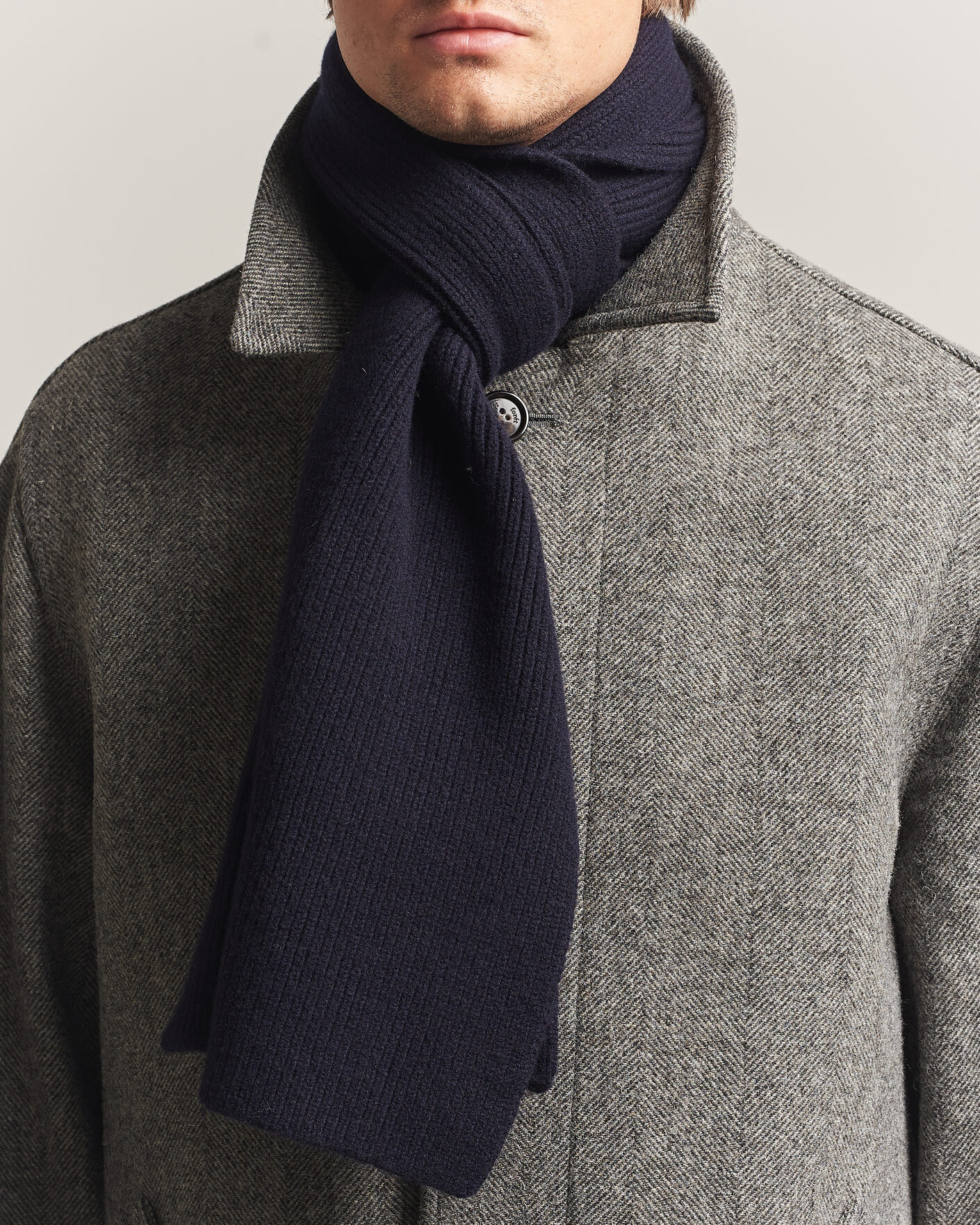 Homme | Écharpes | Robert Mackie | Clyde Lambswool Scarf Navy