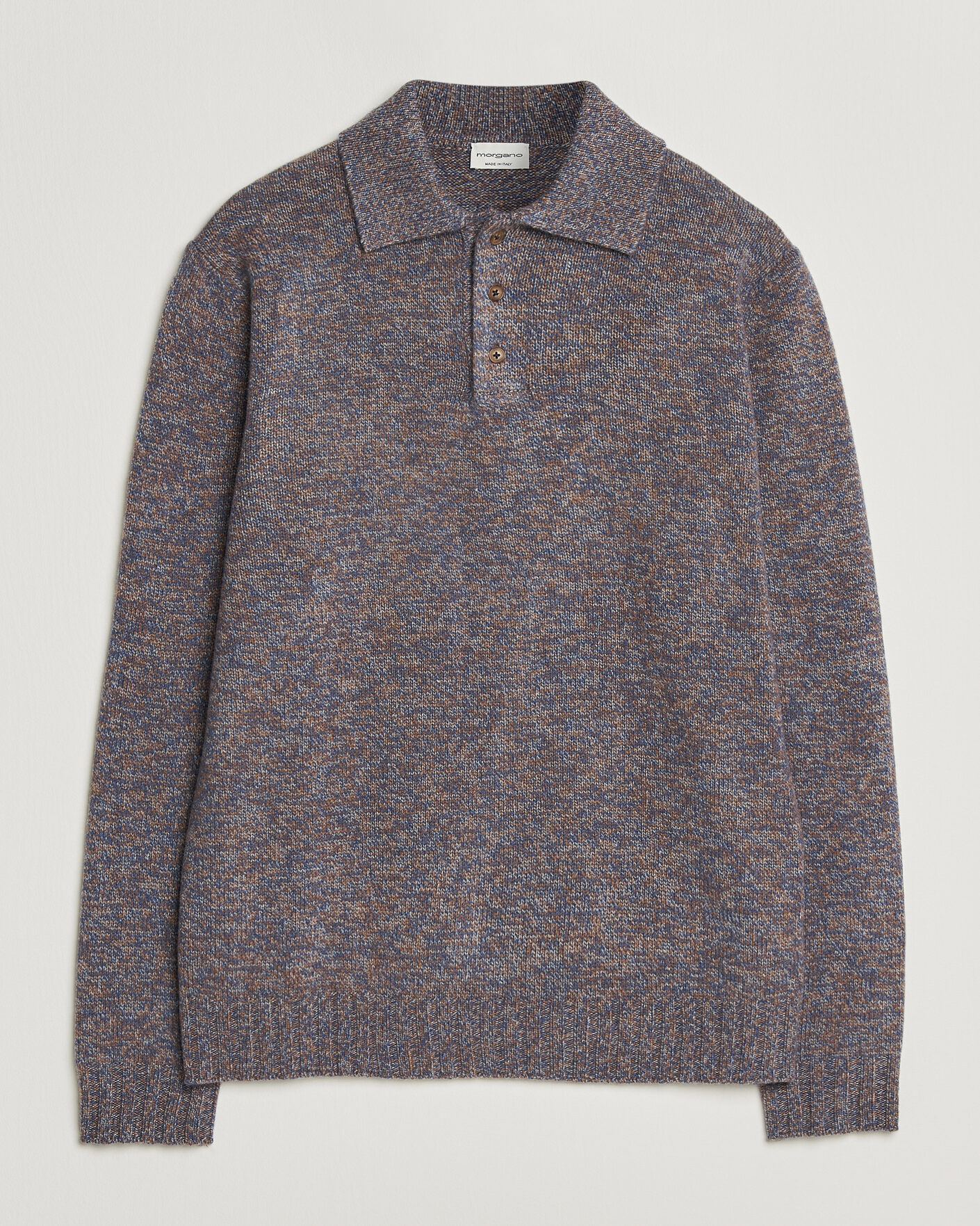 Homme | Pulls Et Tricots | Morgano | Wool/Cashmere Knitted Polo Blue