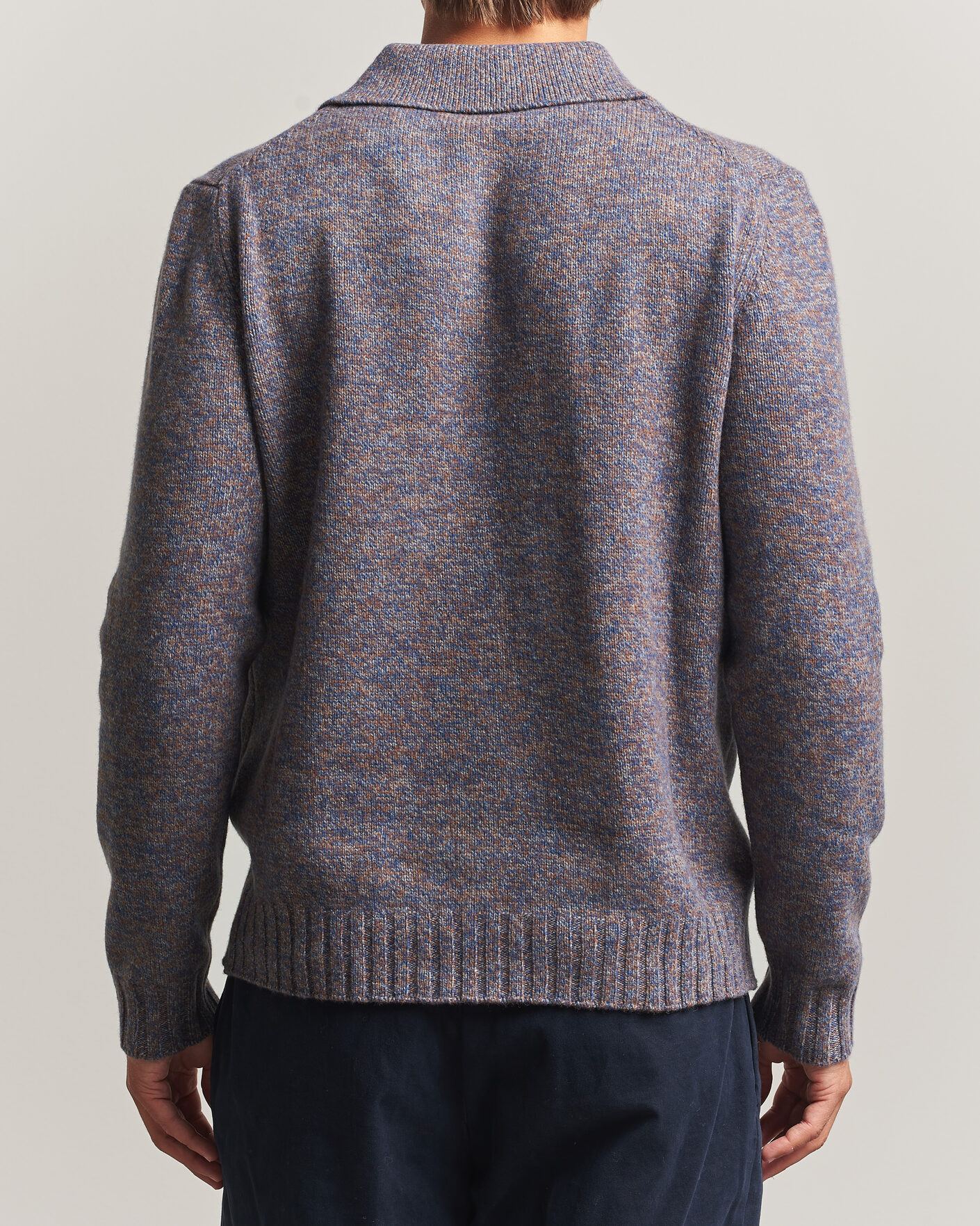 Homme | Pulls Et Tricots | Morgano | Wool/Cashmere Knitted Polo Blue