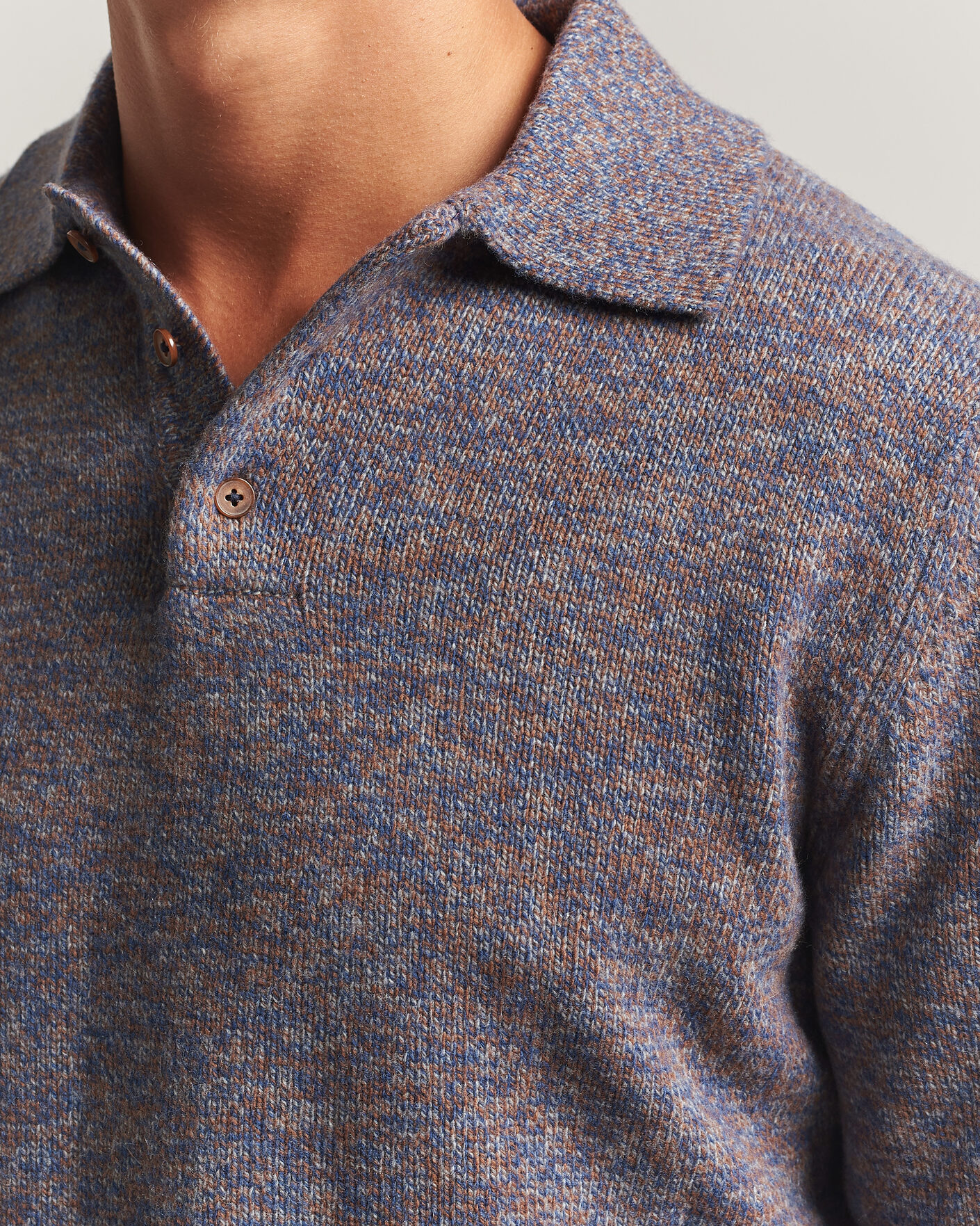 Homme | Pulls Et Tricots | Morgano | Wool/Cashmere Knitted Polo Blue