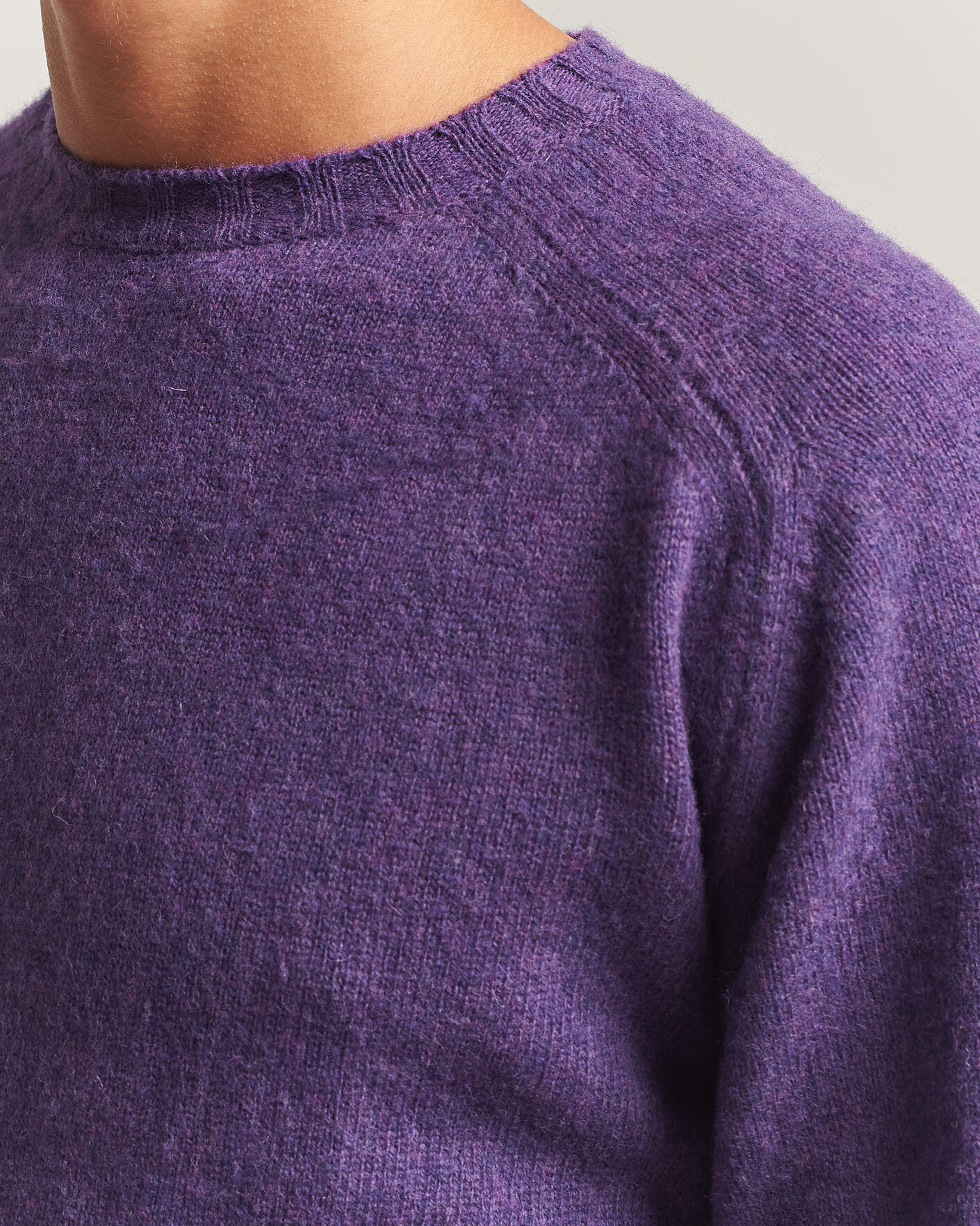 Homme | Pulls Et Tricots | Morgano | Brushed Wool Crewneck Purple