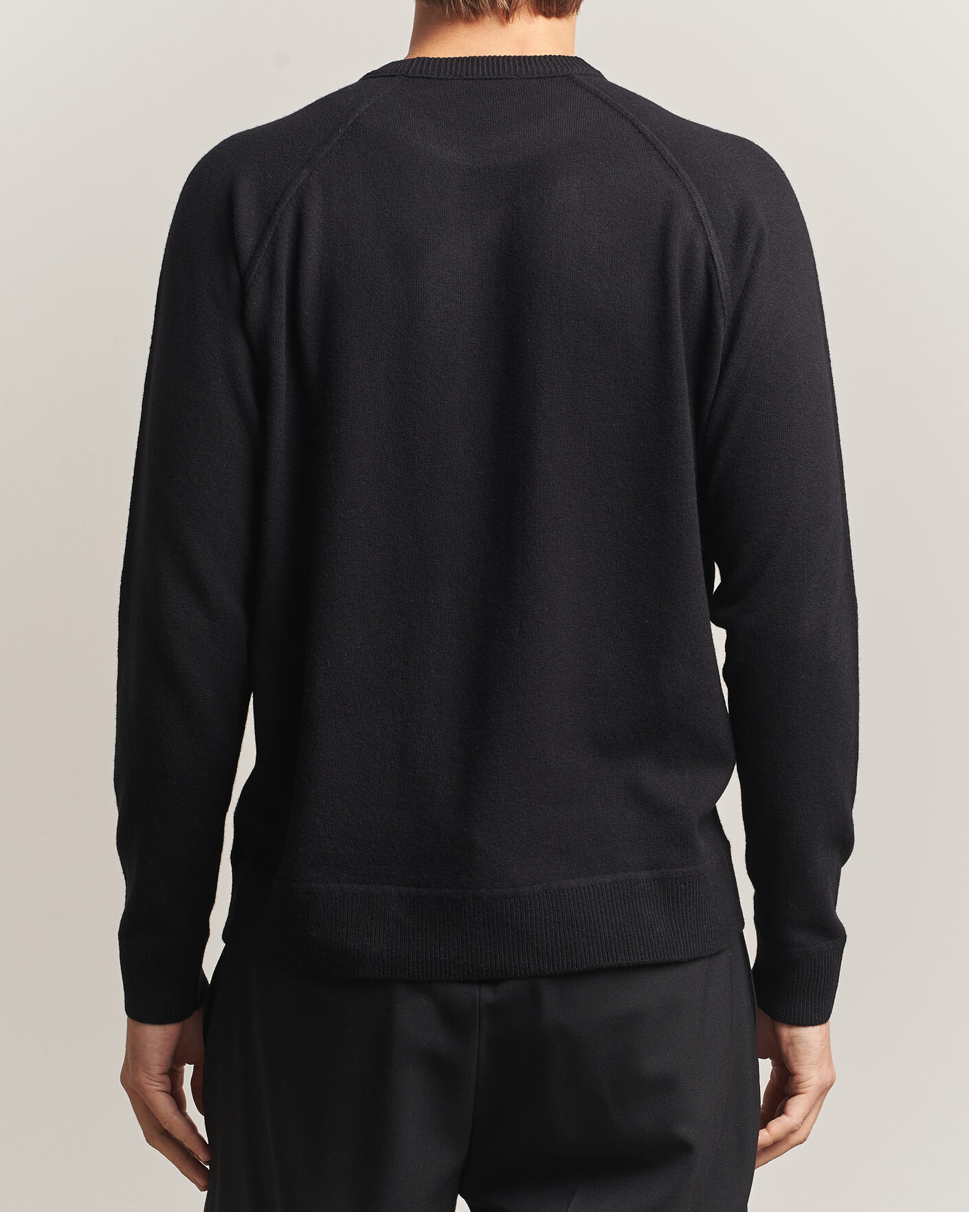Homme | Pulls Et Tricots | Morgano | Wool/Cashmere Raglan Crew Black