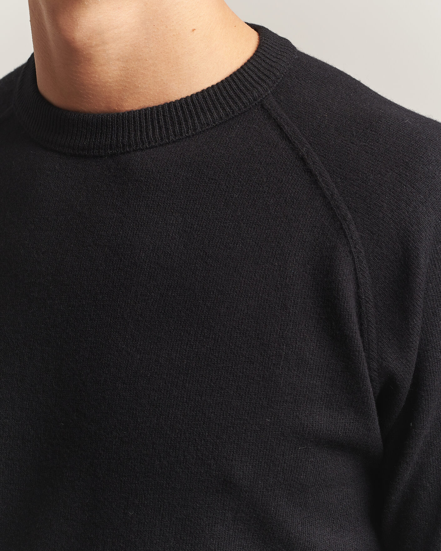 Homme | Pulls Et Tricots | Morgano | Wool/Cashmere Raglan Crew Black
