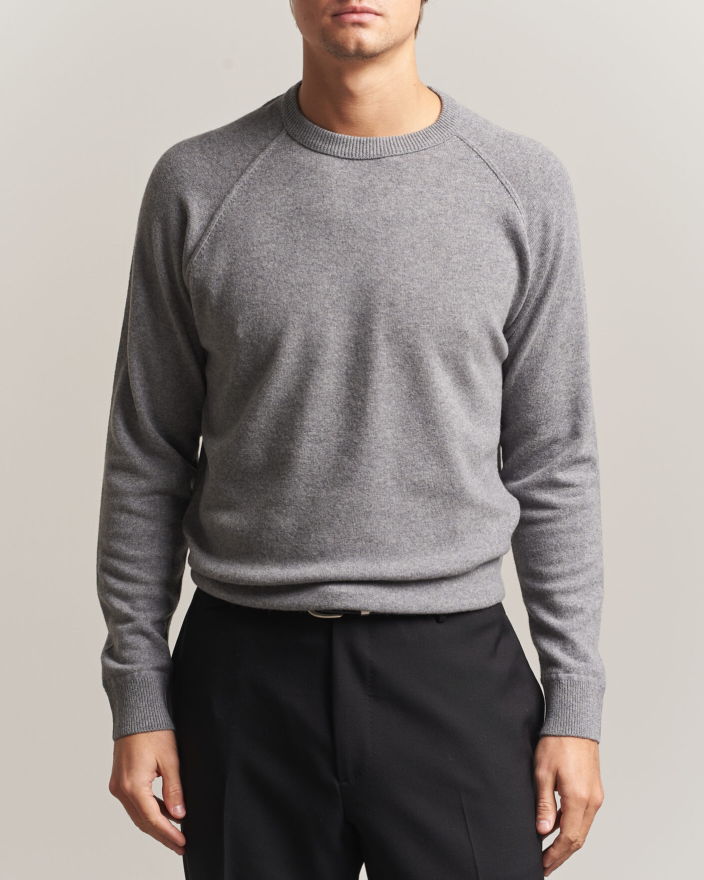 Homme | Pulls Et Tricots | Morgano | Wool/Cashmere Raglan Crew Grey