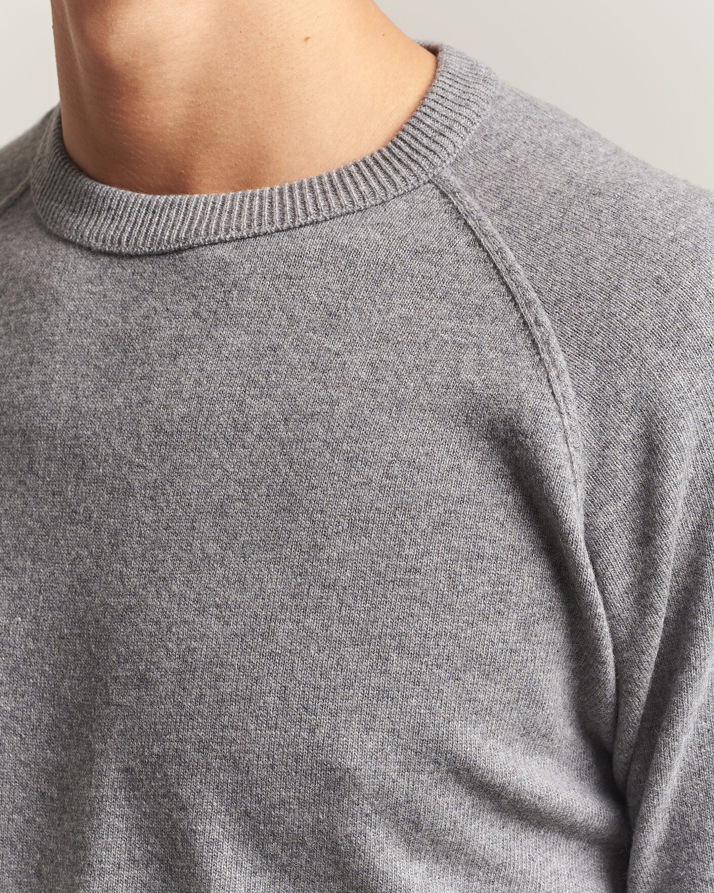 Homme | Pulls Et Tricots | Morgano | Wool/Cashmere Raglan Crew Grey