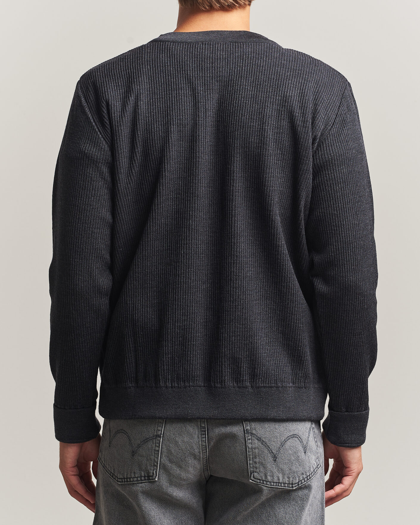 Homme | Pulls Et Tricots | S.N.S. Herning | Stamina Rib Henley Magnetite Black