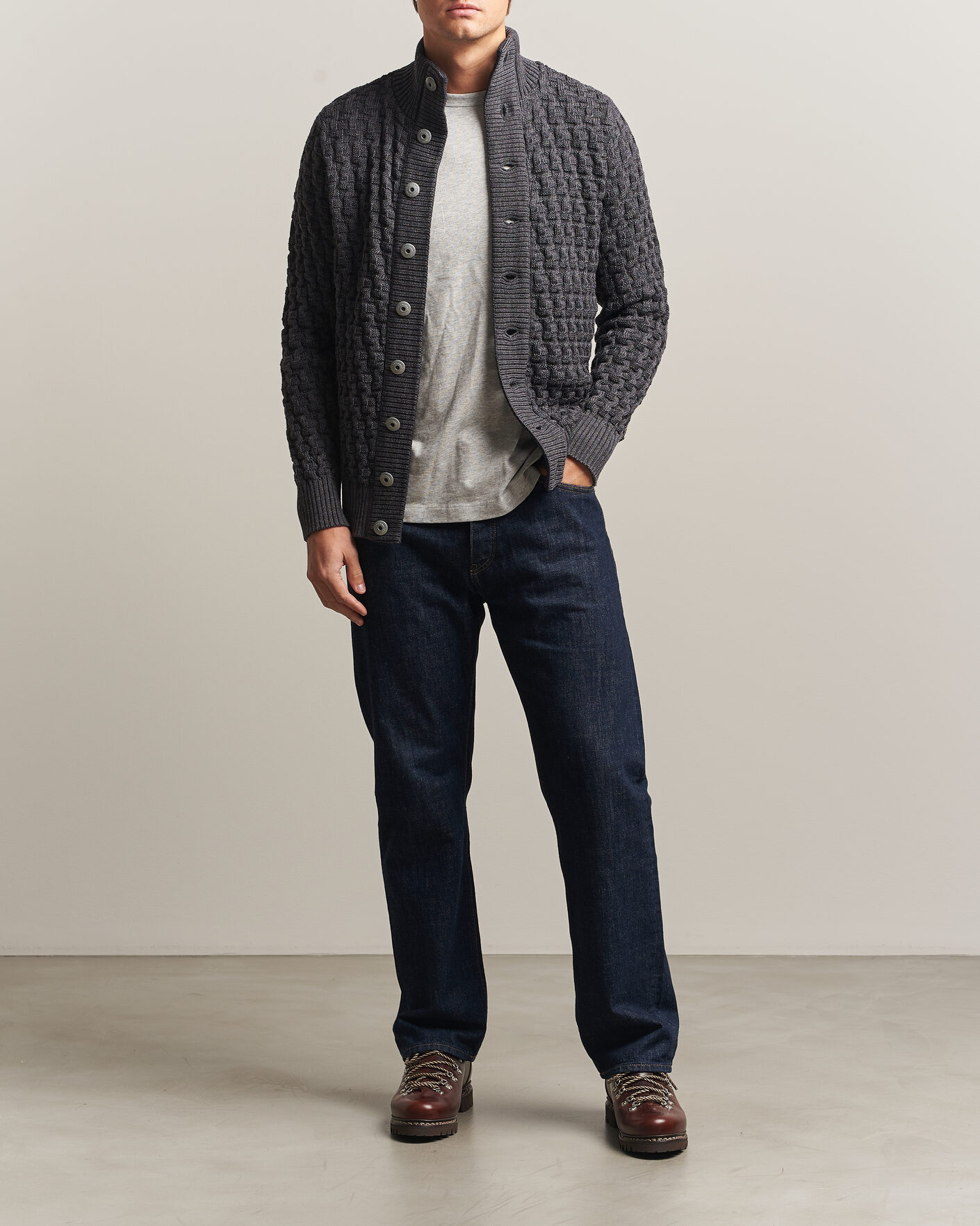 Homme | Pulls Et Tricots | S.N.S. Herning | Stark Cardigan Gneiss Grey