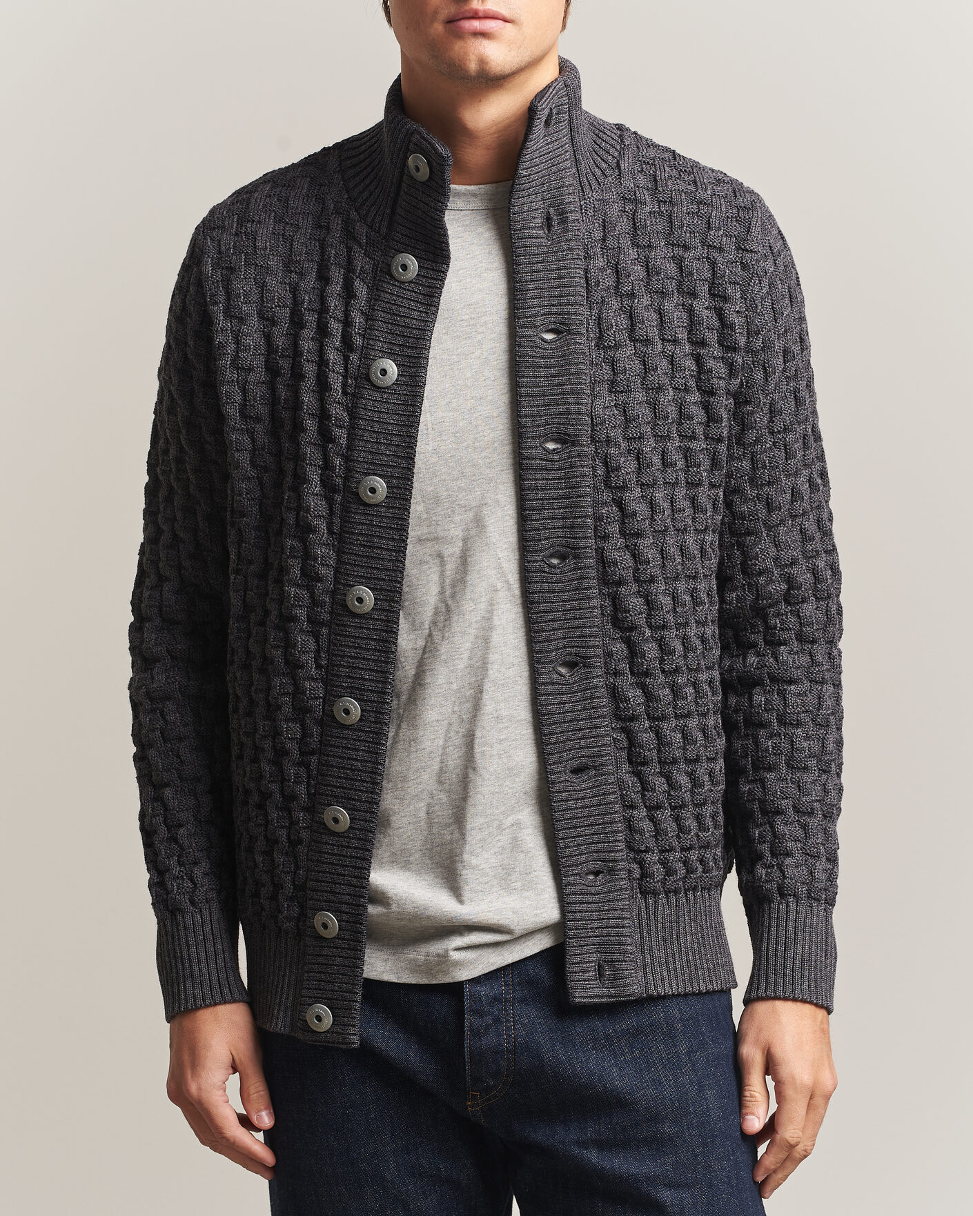 Homme | Pulls Et Tricots | S.N.S. Herning | Stark Cardigan Gneiss Grey