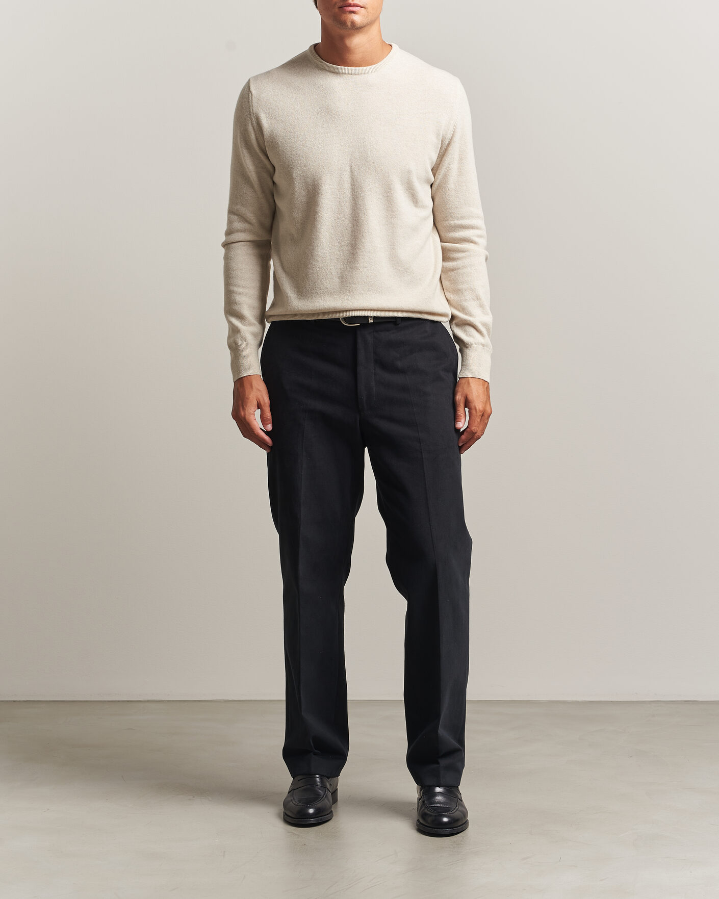 Homme | Pulls Et Tricots | Morgano | Wool/Cashmere Crewneck Beige