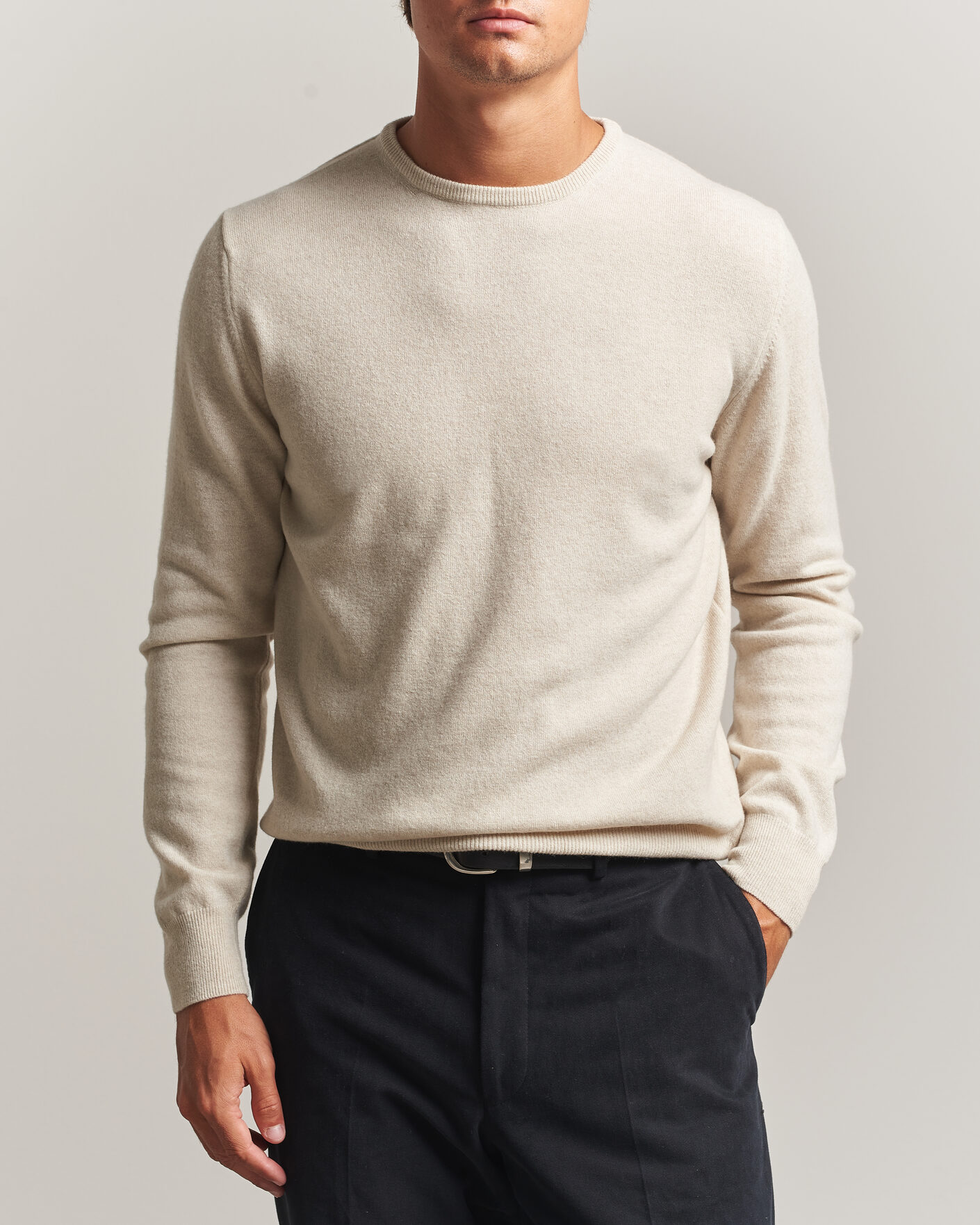 Homme | Pulls Et Tricots | Morgano | Wool/Cashmere Crewneck Beige