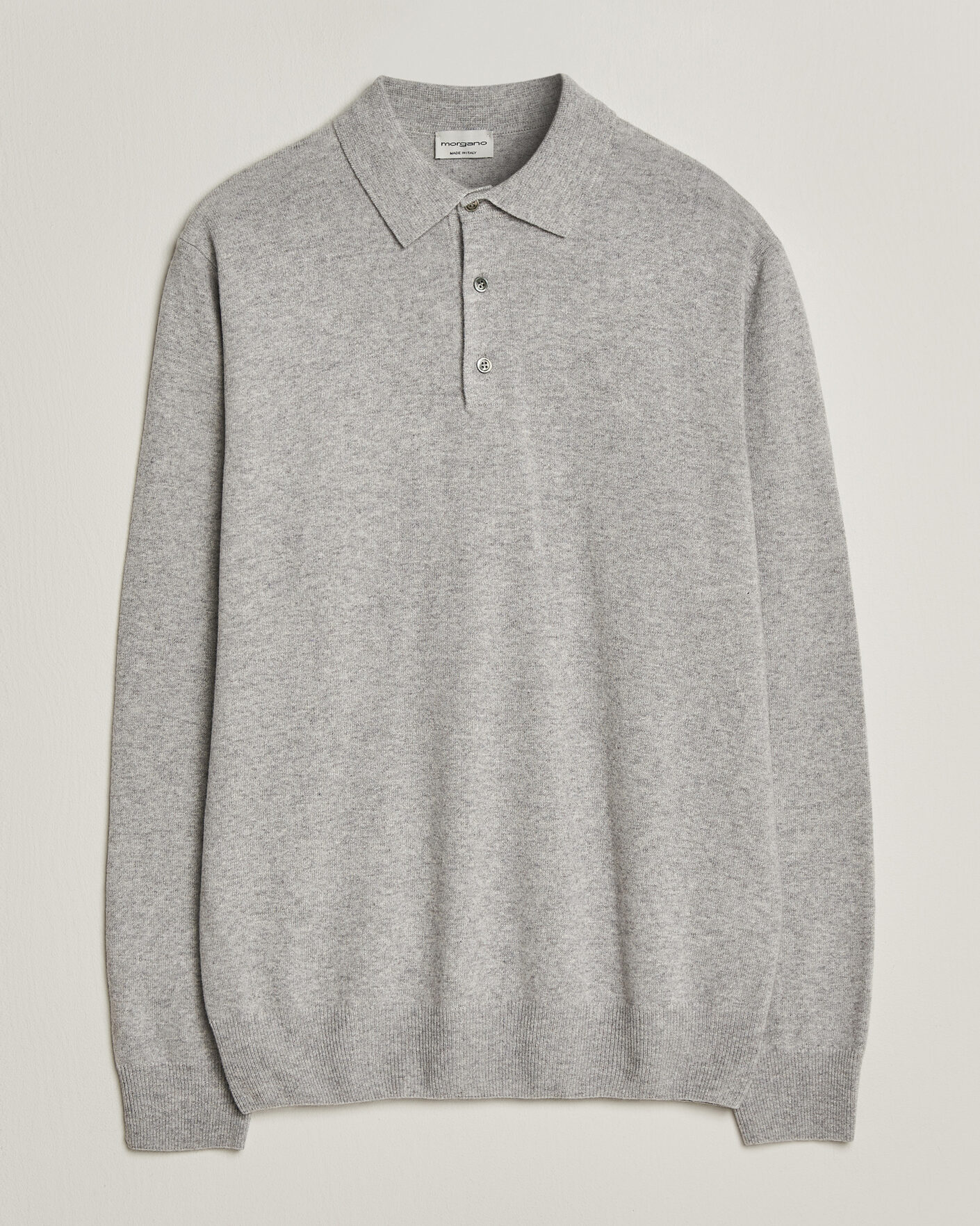 Homme | Pulls Et Tricots | Morgano | Wool/Cashmere Polo Mid Grey