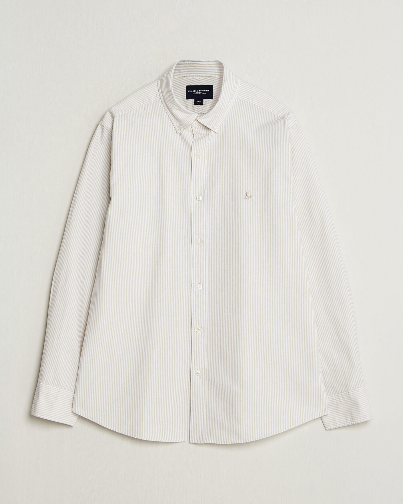 Homme | Chemises | Charles Tyrwhitt | Button Down Stretch Oxford Shirt Stone