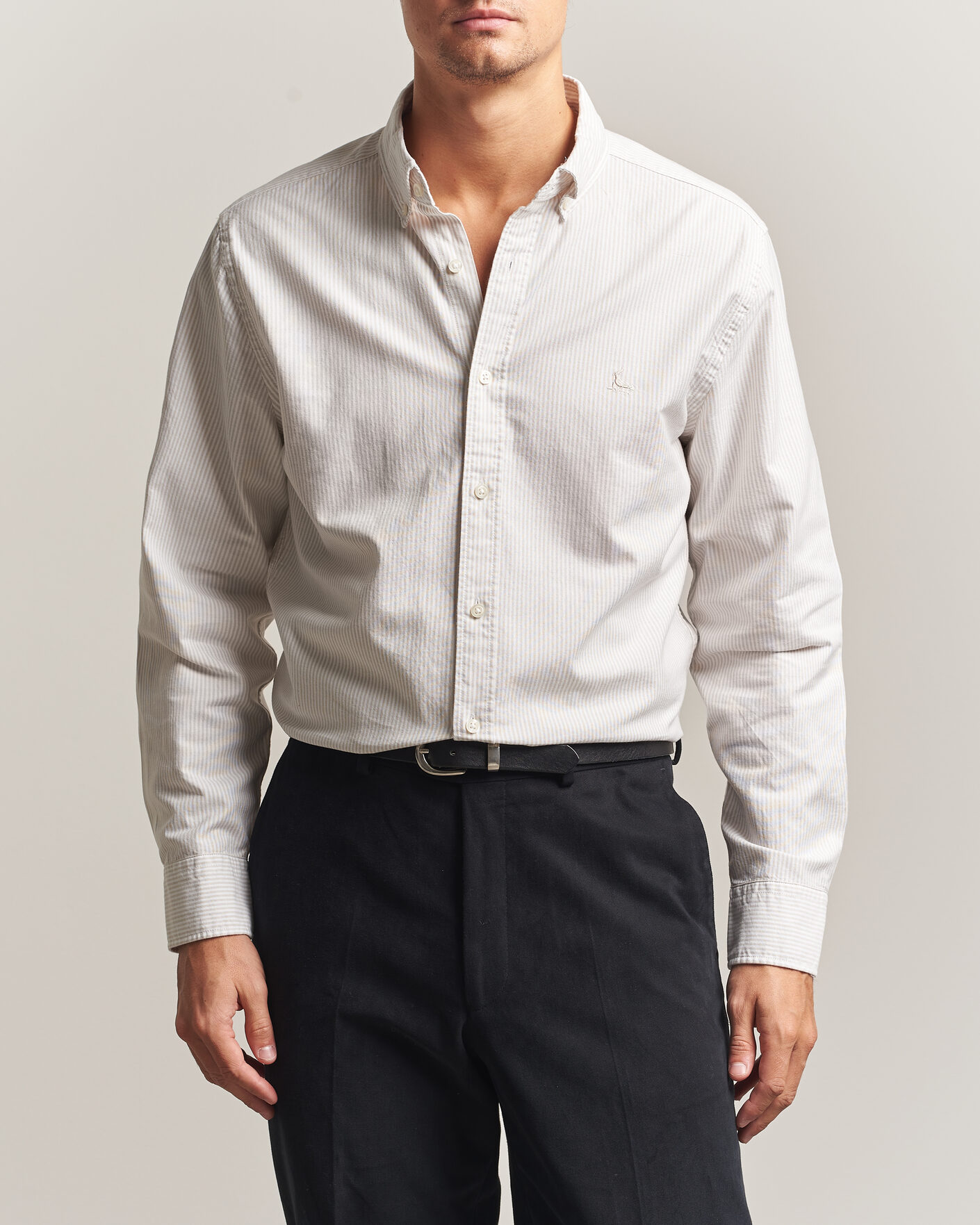 Homme | Chemises | Charles Tyrwhitt | Button Down Stretch Oxford Shirt Stone