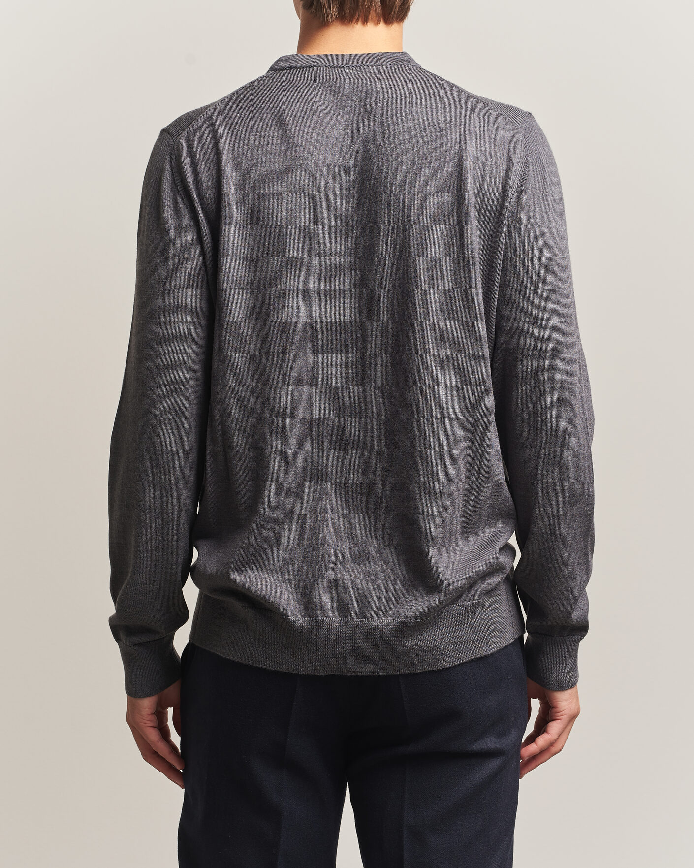 Homme | Pulls Et Tricots | Charles Tyrwhitt | Pure Merino Crew Neck Jumper Grey
