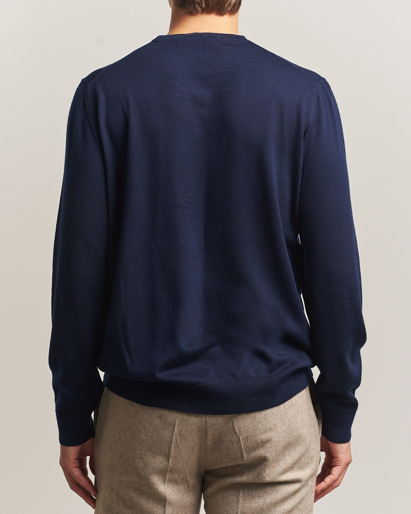Homme | Pulls Et Tricots | Charles Tyrwhitt | Pure Merino Crew Neck Jumper Navy