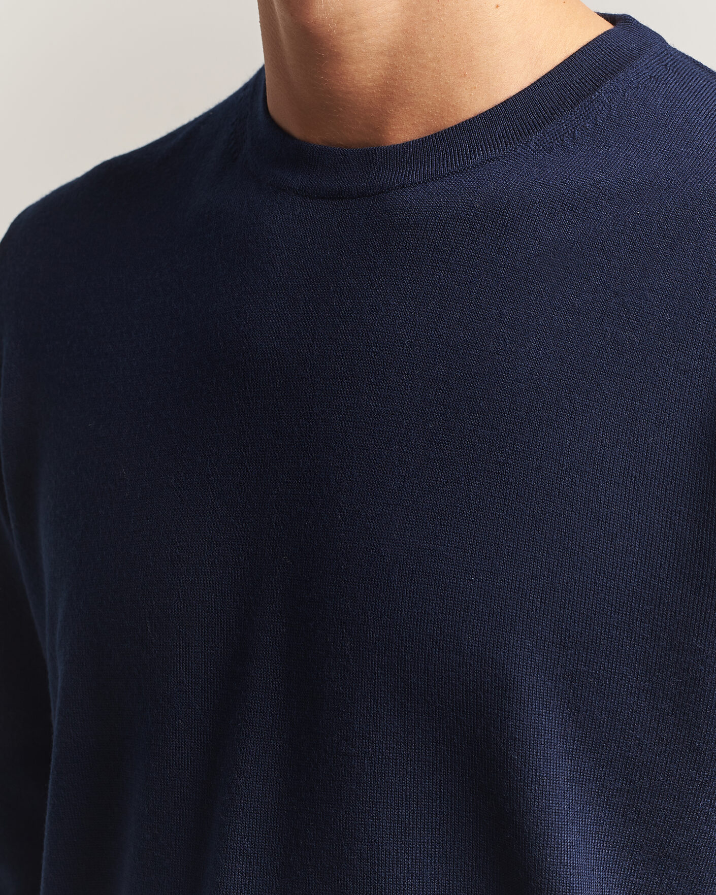 Homme | Pulls Et Tricots | Charles Tyrwhitt | Pure Merino Crew Neck Jumper Navy