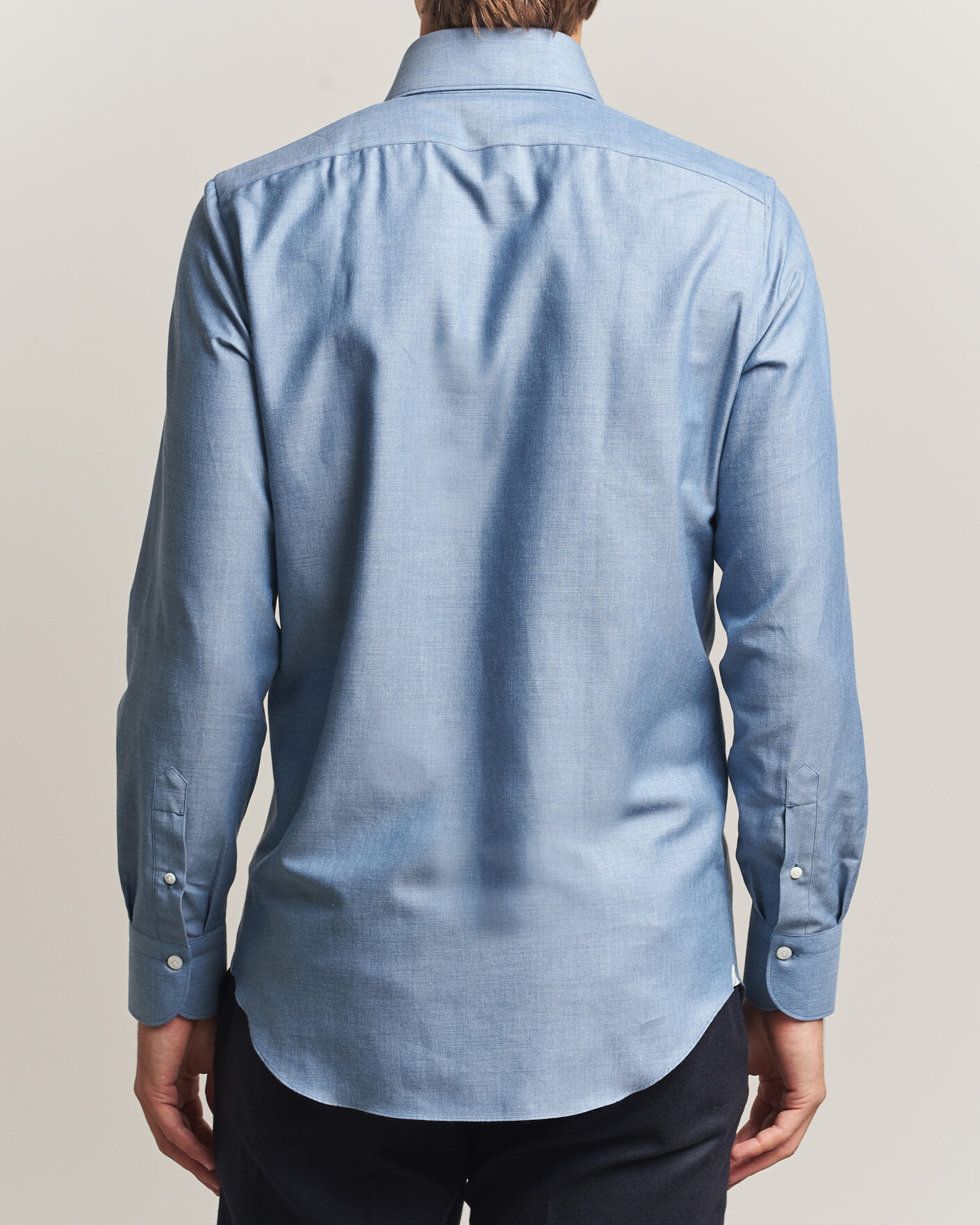 Homme | Chemises | Finamore Napoli | Milano Slim Cashmere BD Shirt Light Blue