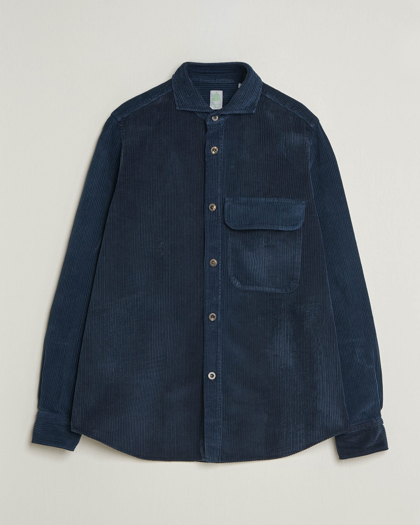 Homme | Chemises | Finamore Napoli | Garment Dyed Corduroy Overshirt Navy