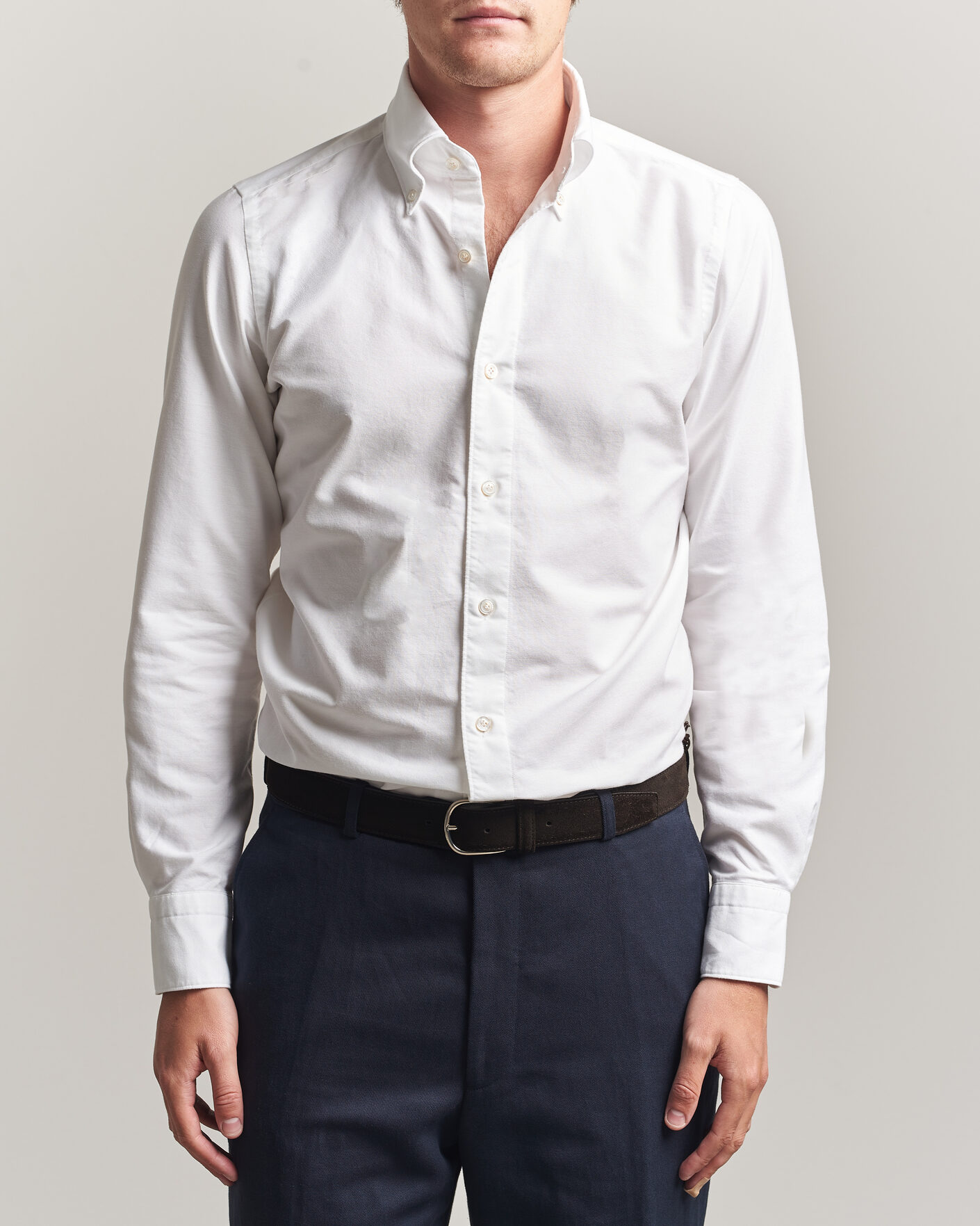 Homme | Chemises | Finamore Napoli | Gaeta Oxford Button Down Shirt White