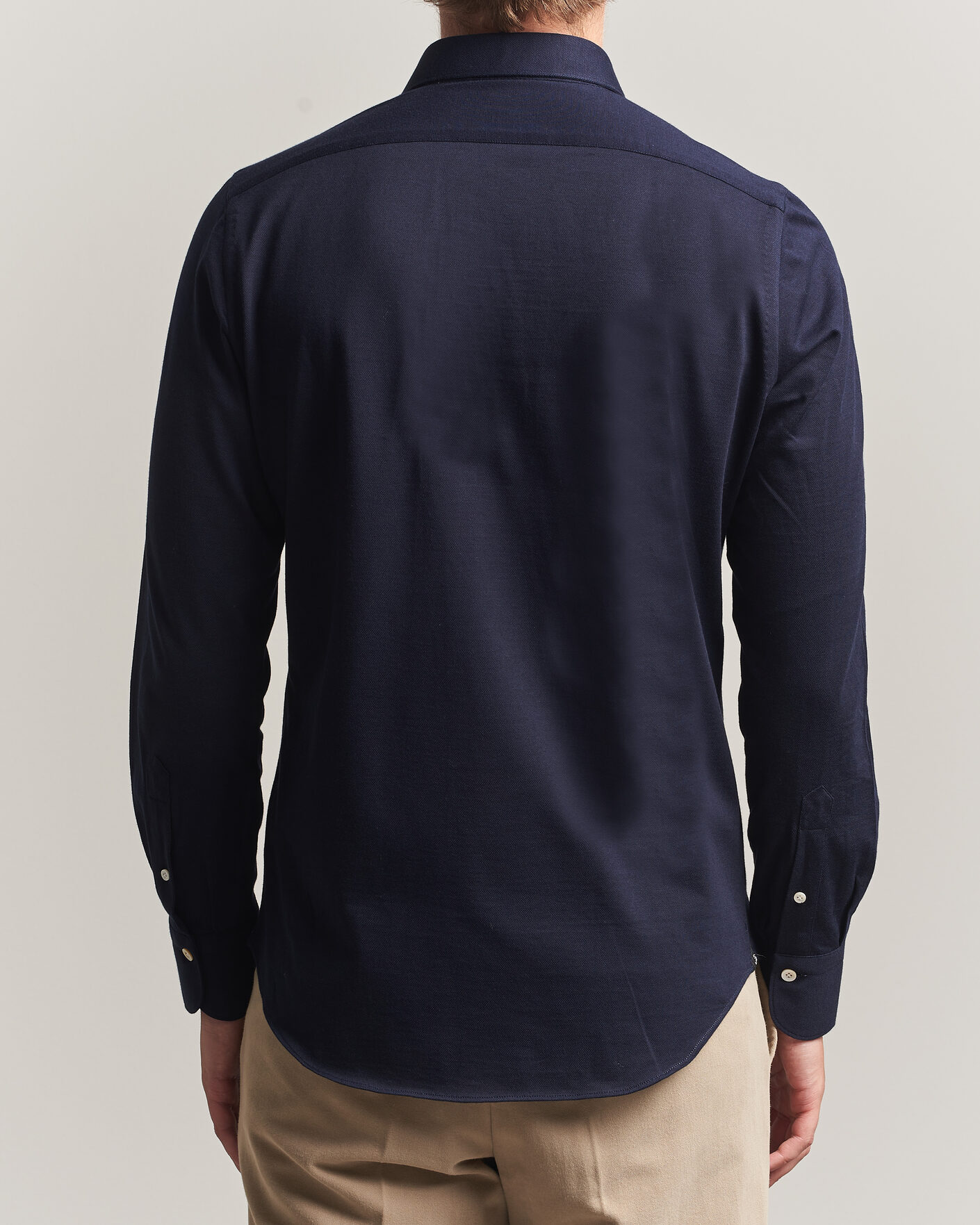 Homme | Chemises | Finamore Napoli | Cotton/Cashmere Jersey Shirt Navy