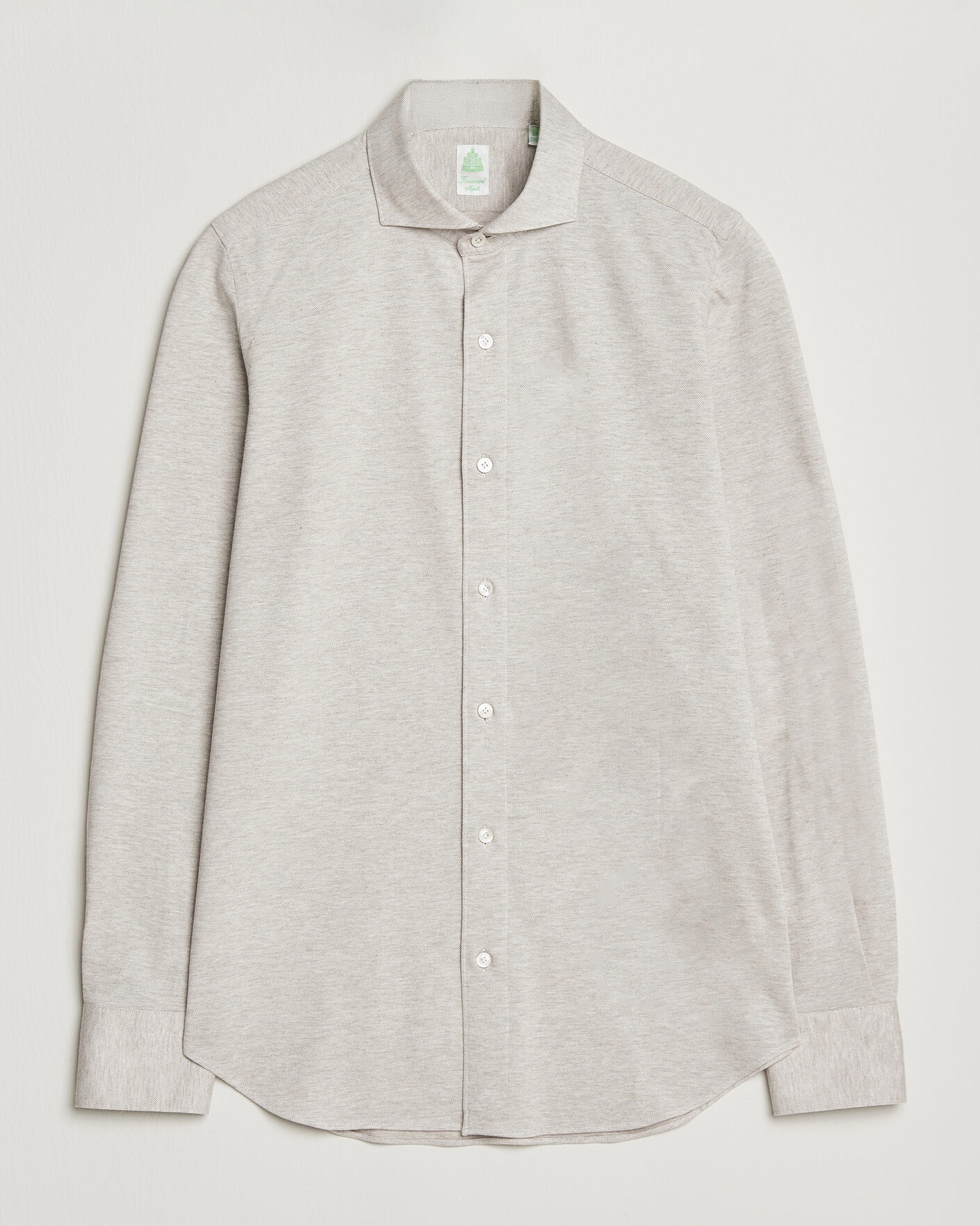 Homme | Chemises | Finamore Napoli | Cotton/Cashmere Jersey Shirt Beige