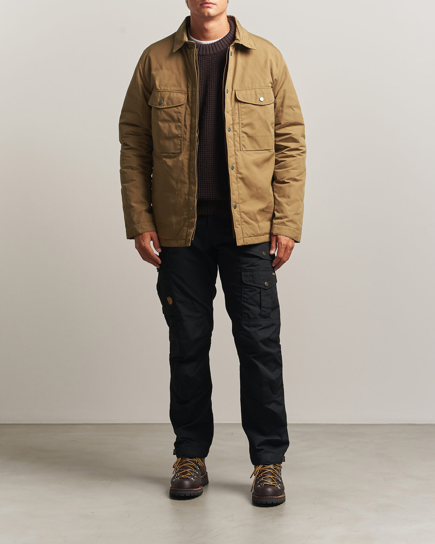 Homme | Manteaux Et Vestes | Fjällräven | Övik Down Shirt Jacket Wood Brown