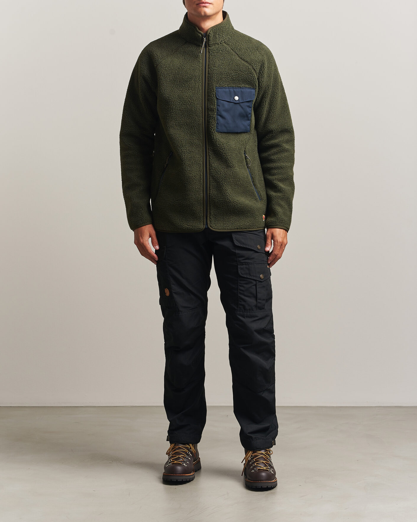 Homme | Pulls Et Tricots | Fjällräven | Vardag Pile Fleece Zip Jacket Deep Forest