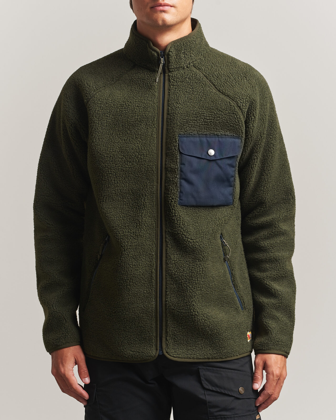 Homme | Pulls Et Tricots | Fjällräven | Vardag Pile Fleece Zip Jacket Deep Forest