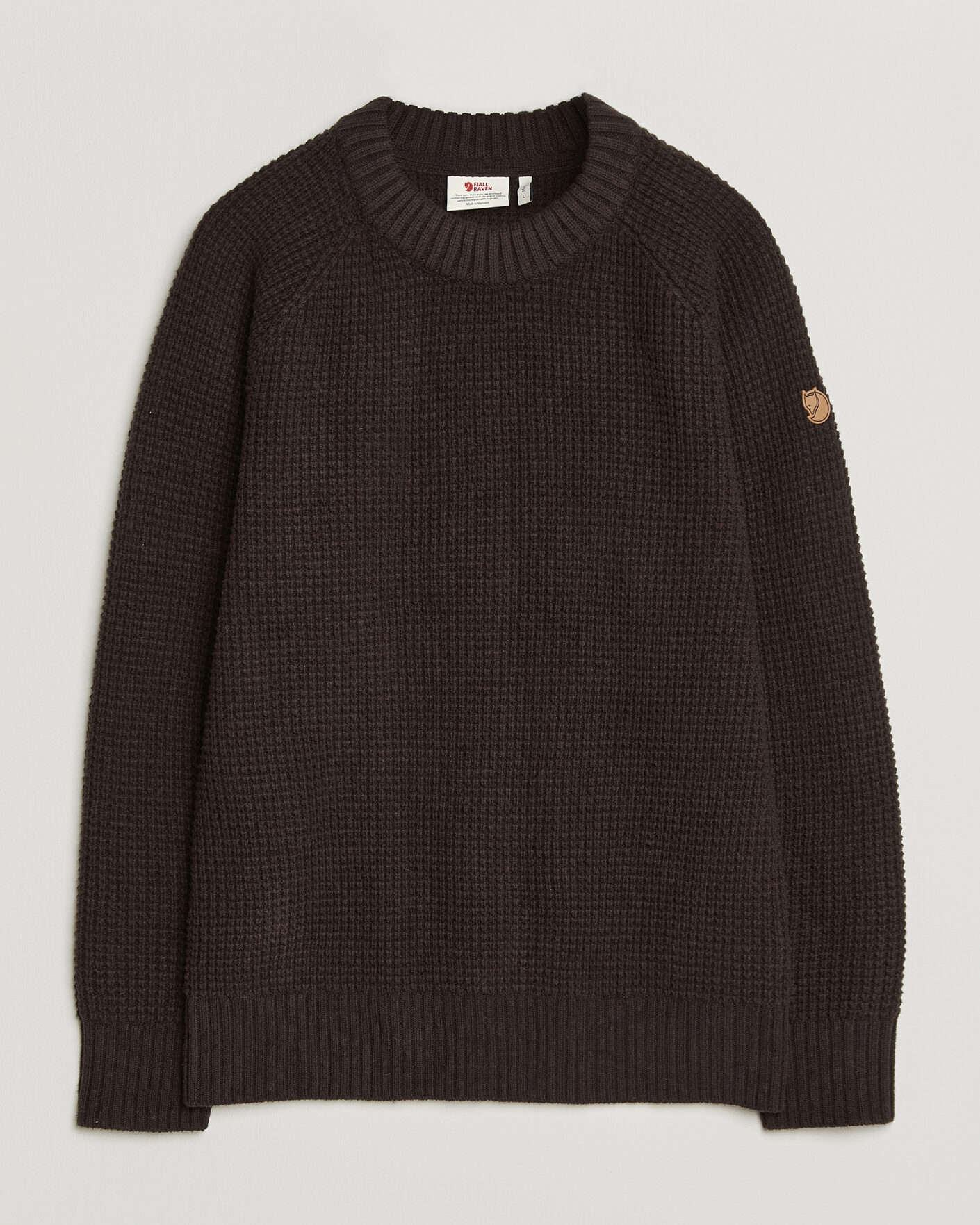 Homme | Pulls Et Tricots | Fjällräven | Övik Wool Waffle Knit Black Oak