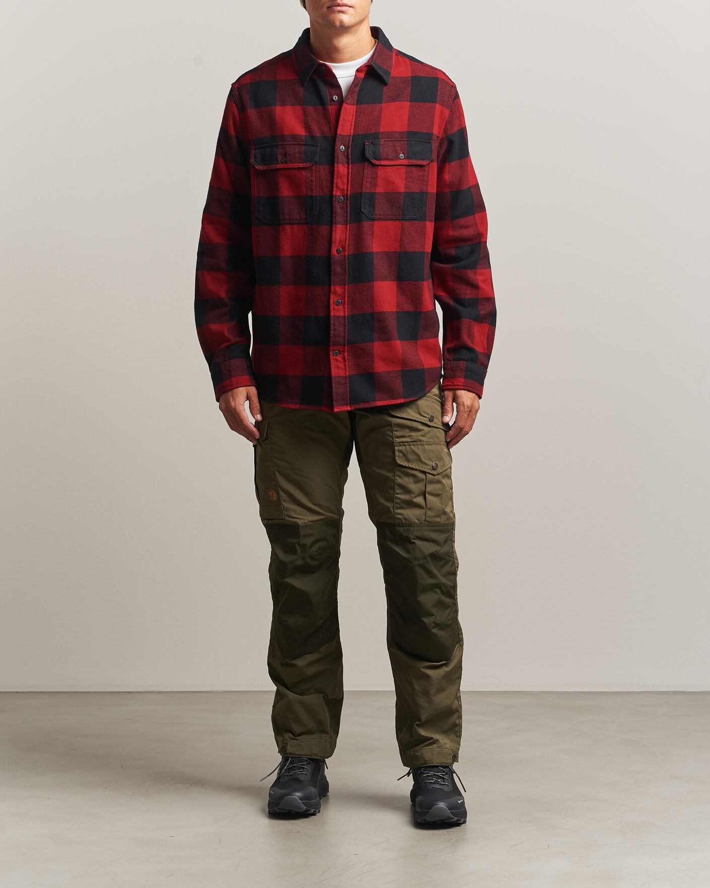 Homme | Chemises | Fjällräven | Övik Heavy Flannel Shirt Red/Black