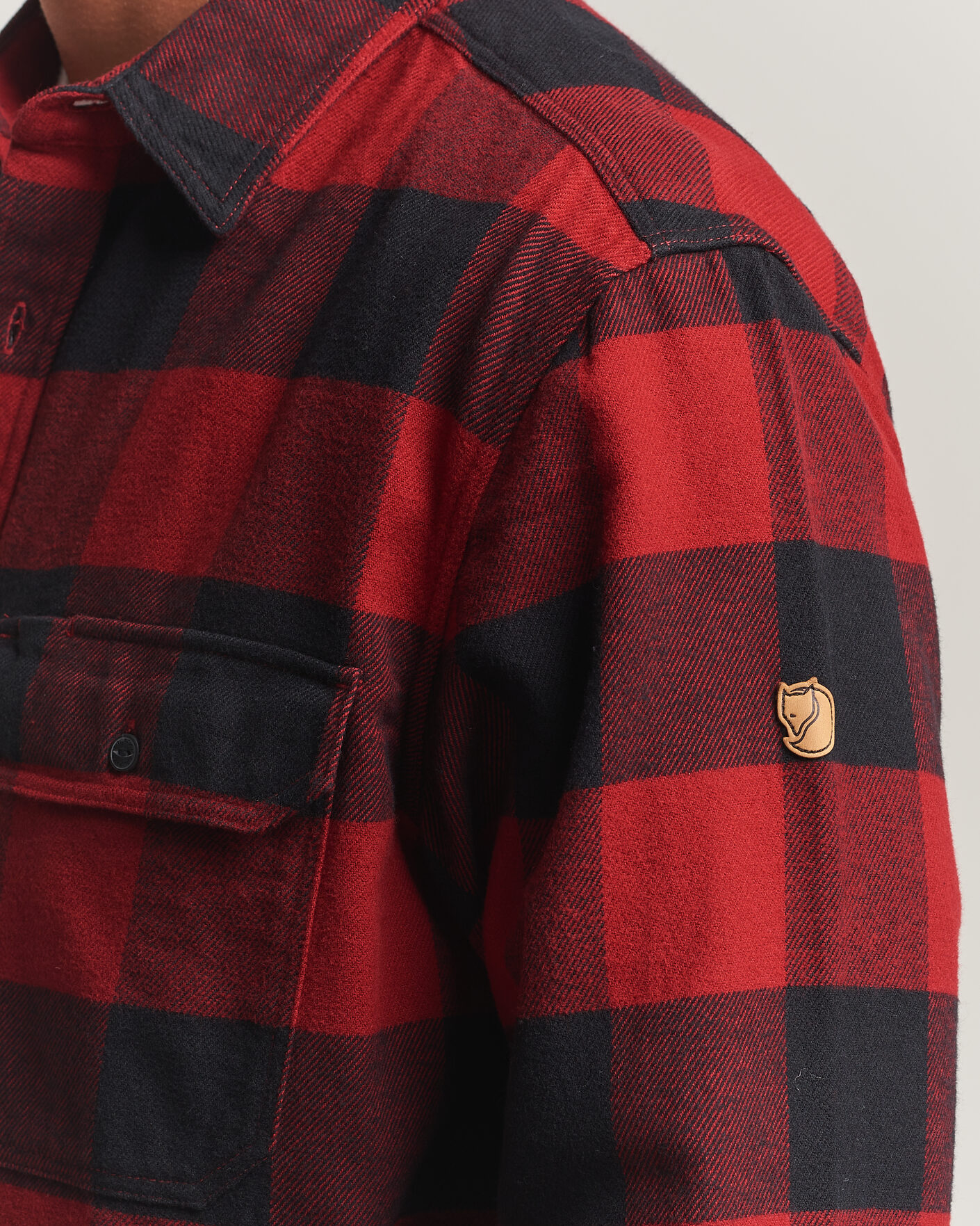 Homme | Chemises | Fjällräven | Övik Heavy Flannel Shirt Red/Black