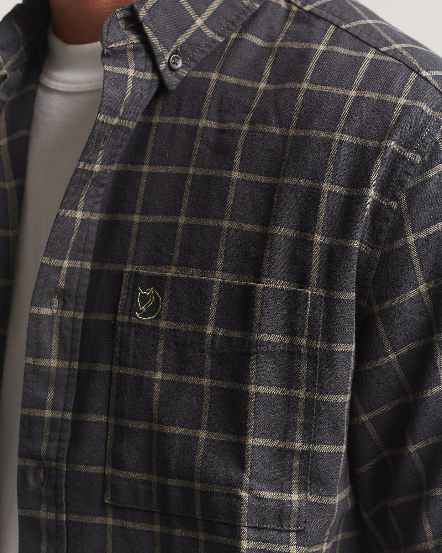 Homme | Chemises | Fjällräven | Övik Flannel Shirt Dark Grey