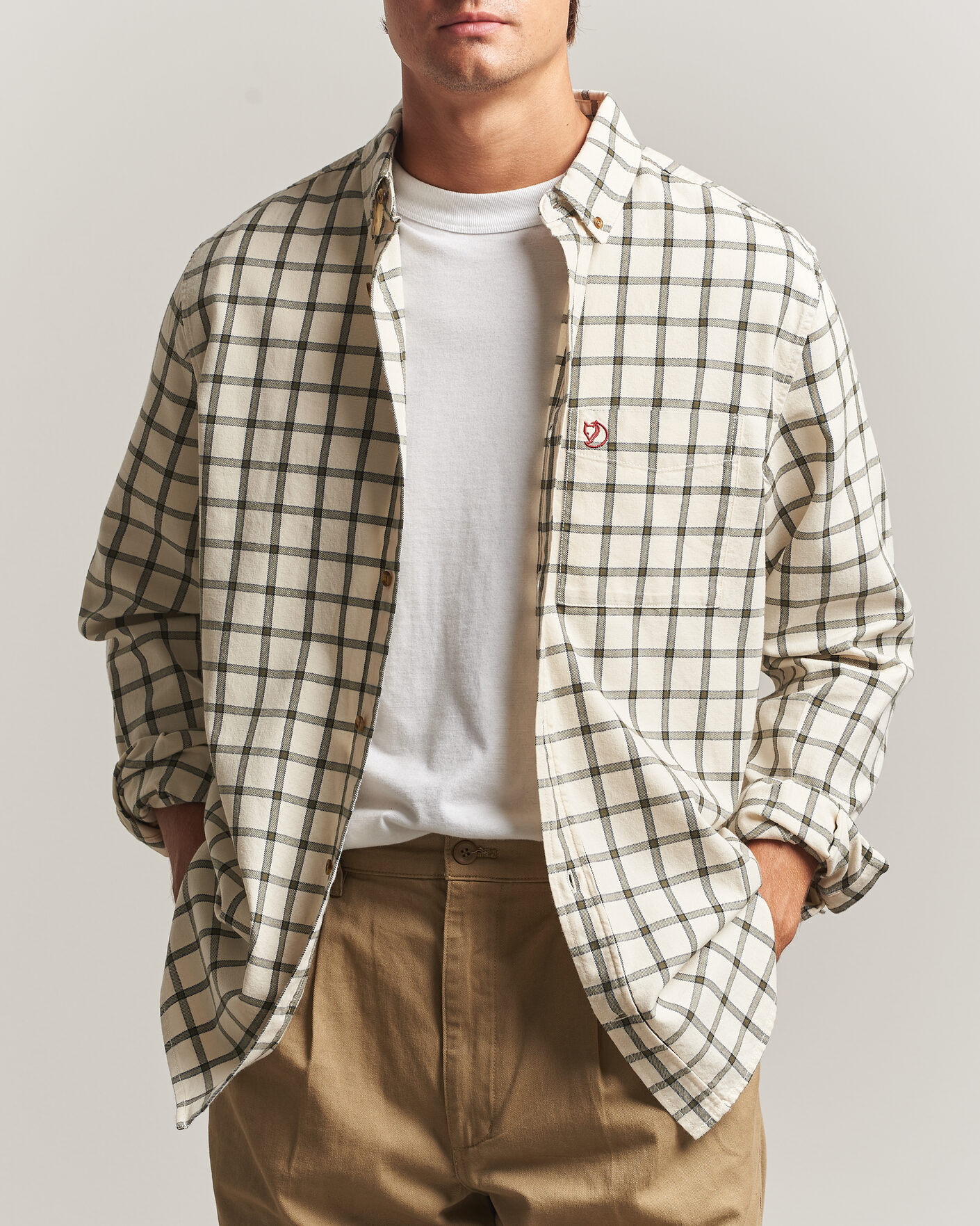 Homme | Chemises | Fjällräven | Övik Flannel Shirt Chalk White
