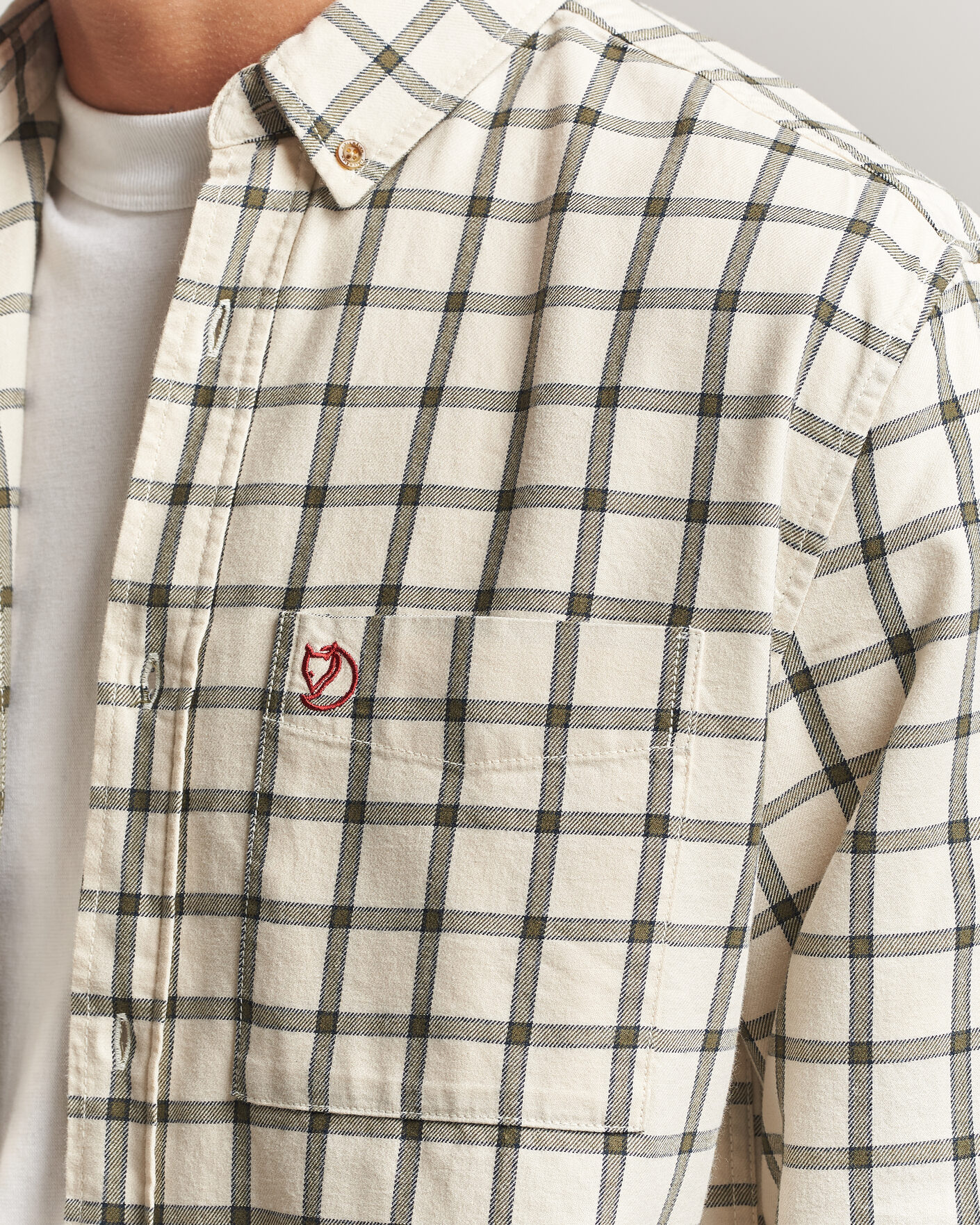 Homme | Chemises | Fjällräven | Övik Flannel Shirt Chalk White