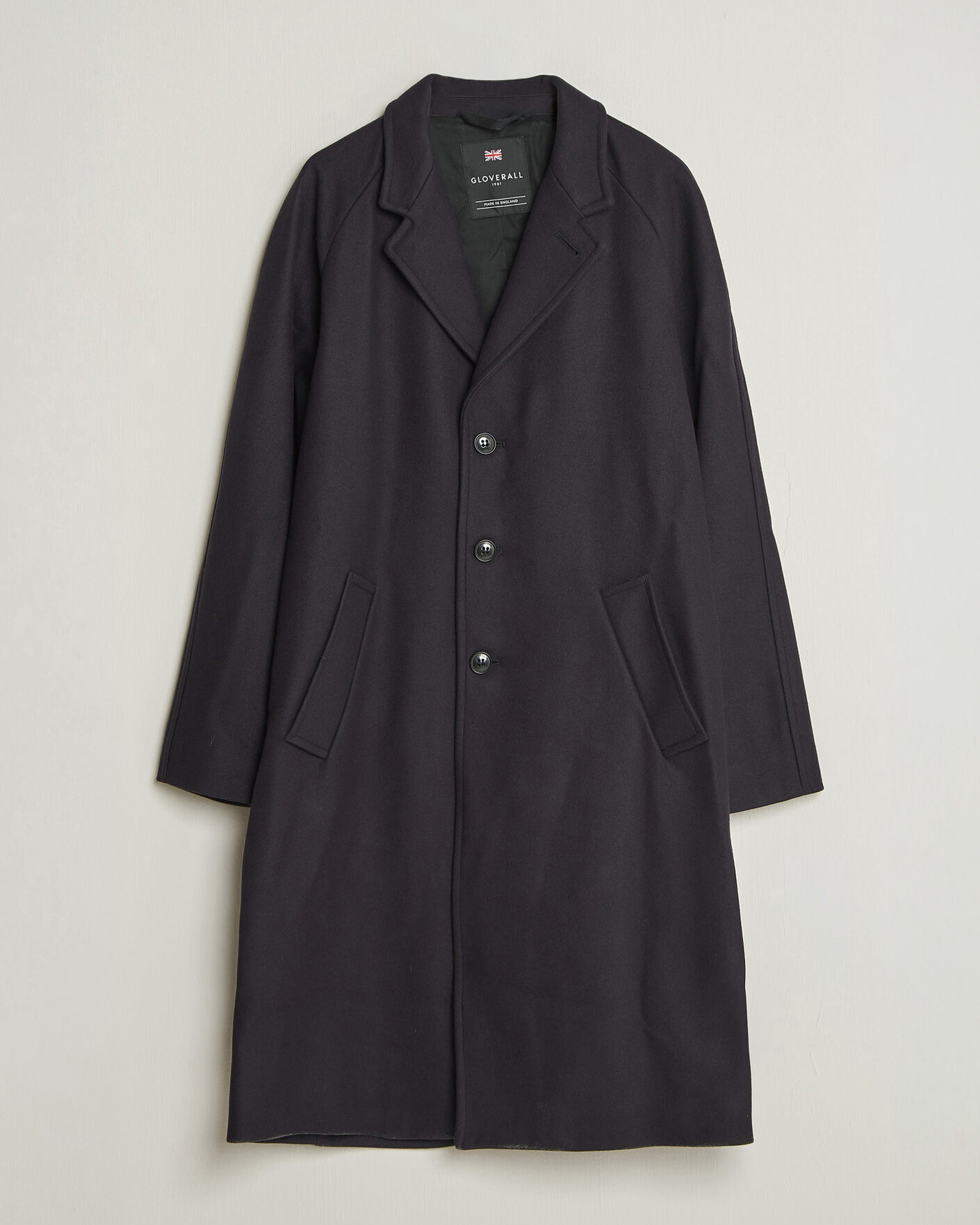 Homme | Manteaux Et Vestes | Gloverall | Chesterfield Wool/Cashmere Refined Coat Navy