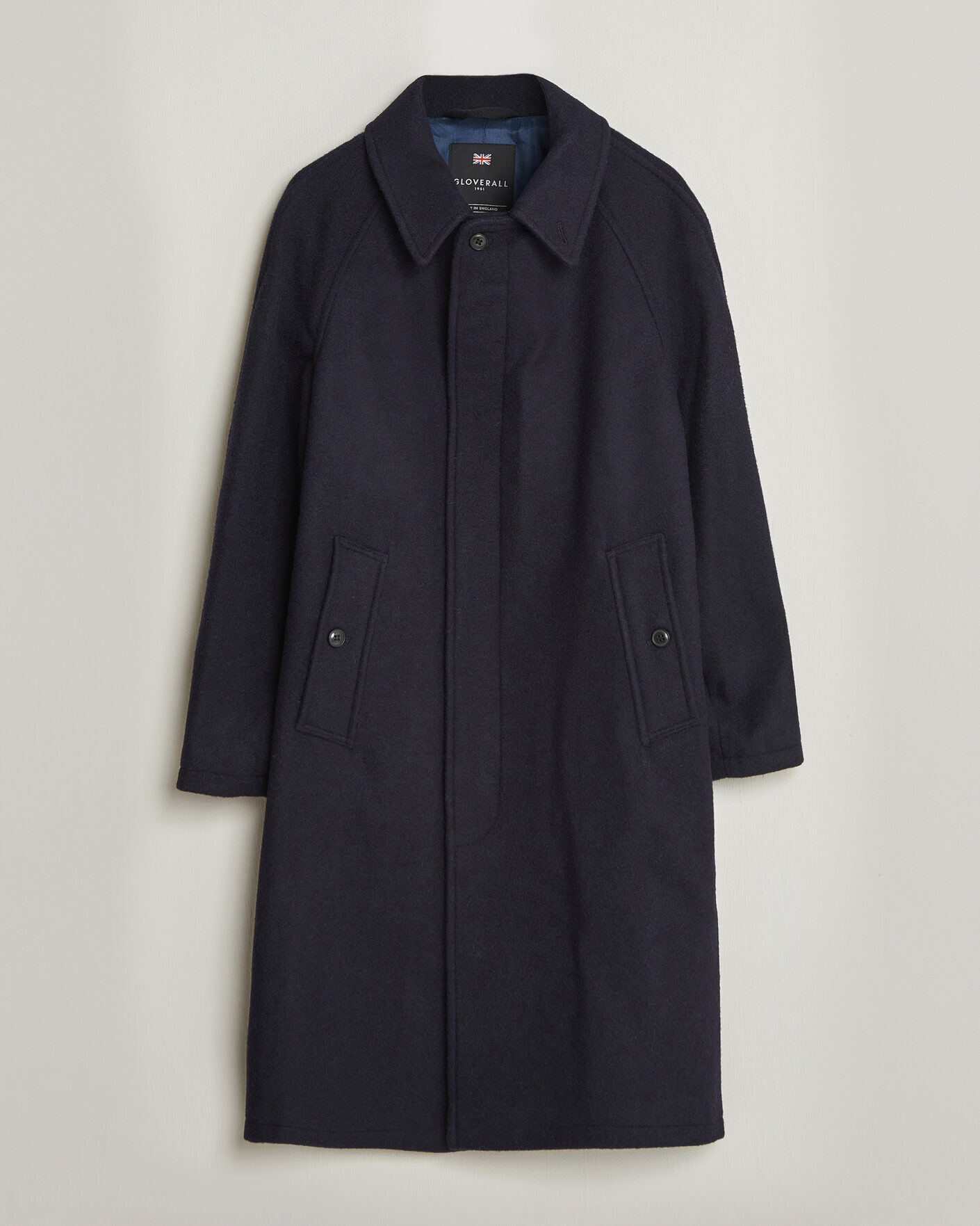 Homme | Manteaux Et Vestes | Gloverall | Hynes Wool Coat Navy