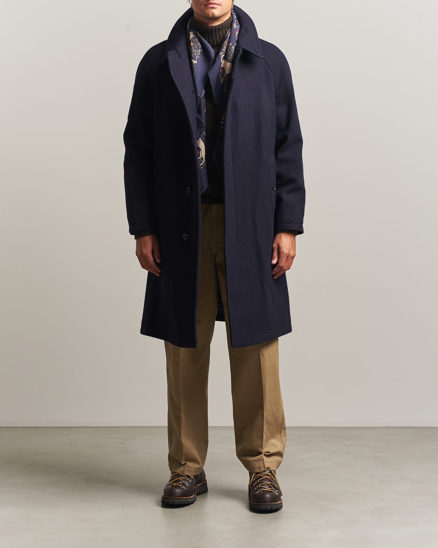 Homme | Manteaux Et Vestes | Gloverall | Hynes Wool Coat Navy
