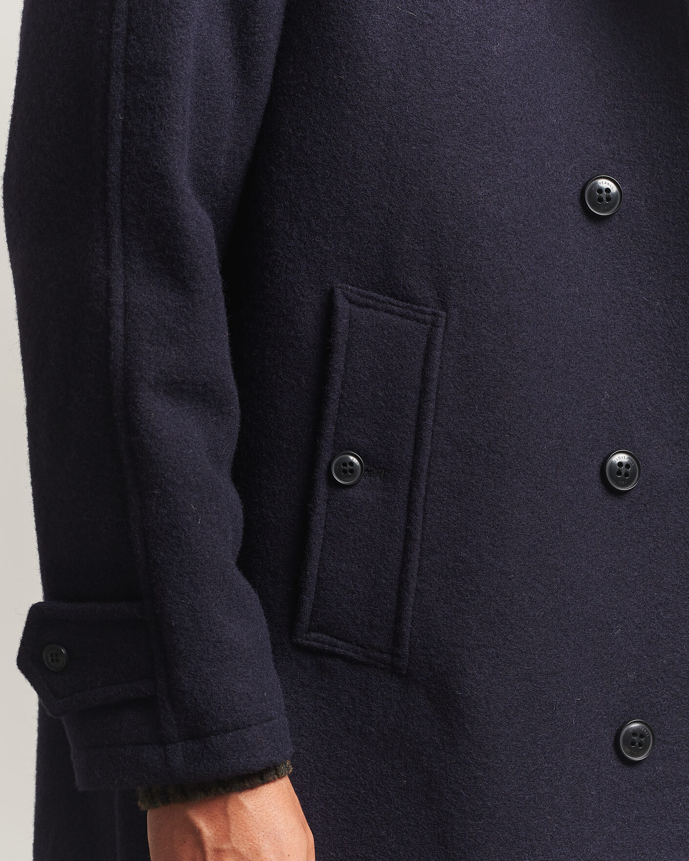 Homme | Manteaux Et Vestes | Gloverall | Hynes Wool Coat Navy
